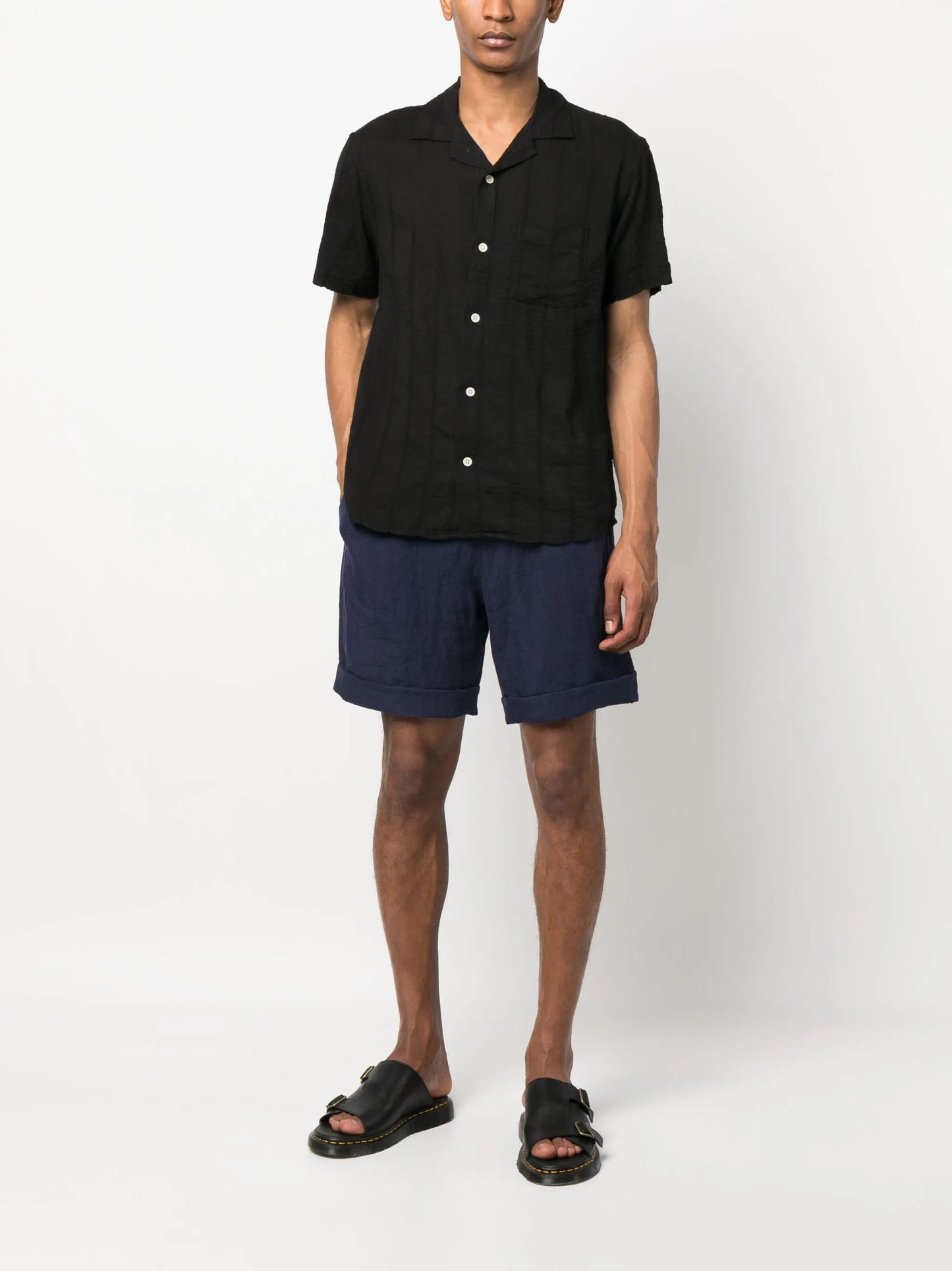 striped short-sleeve shirt
