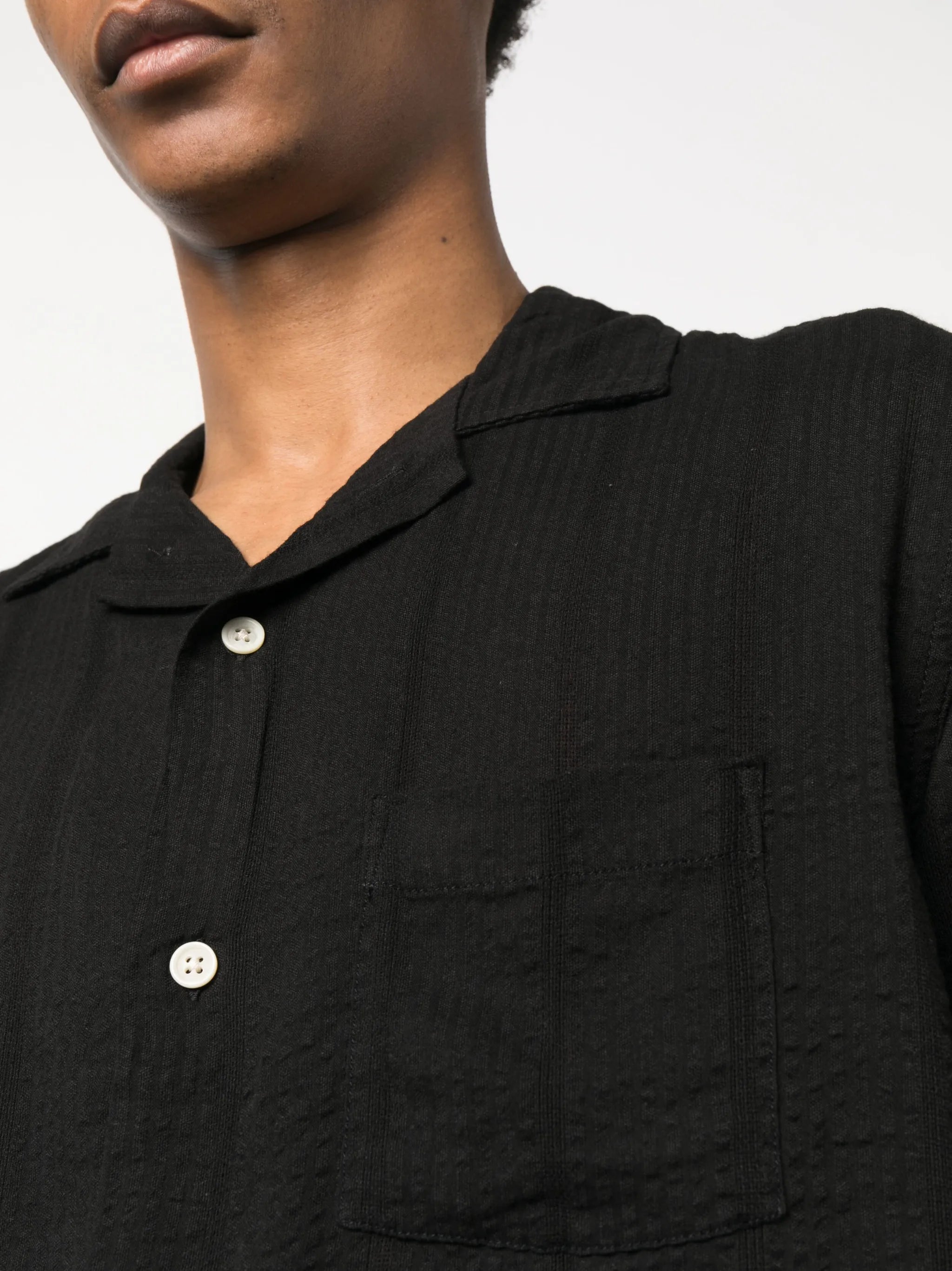 striped short-sleeve shirt