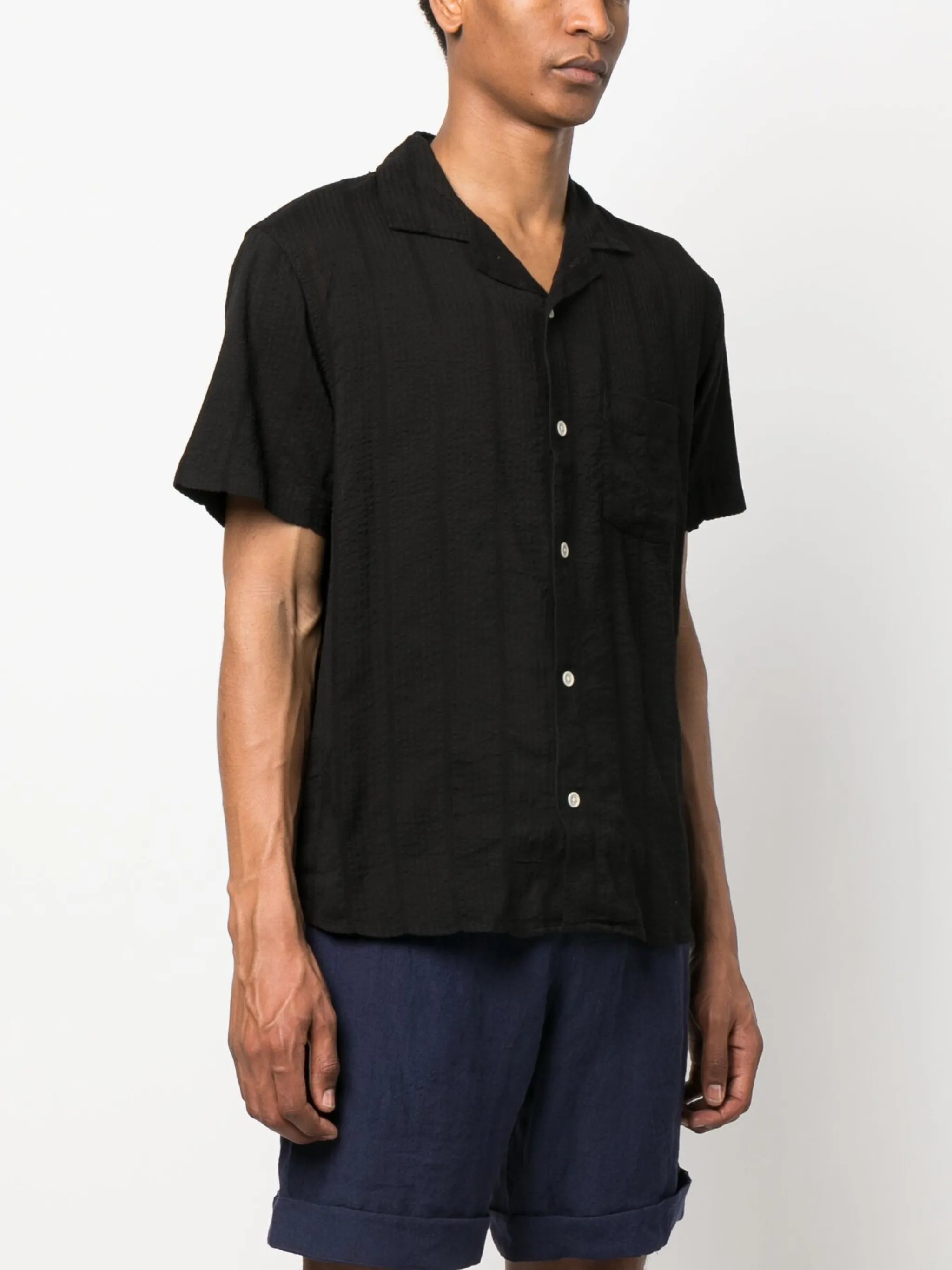 striped short-sleeve shirt