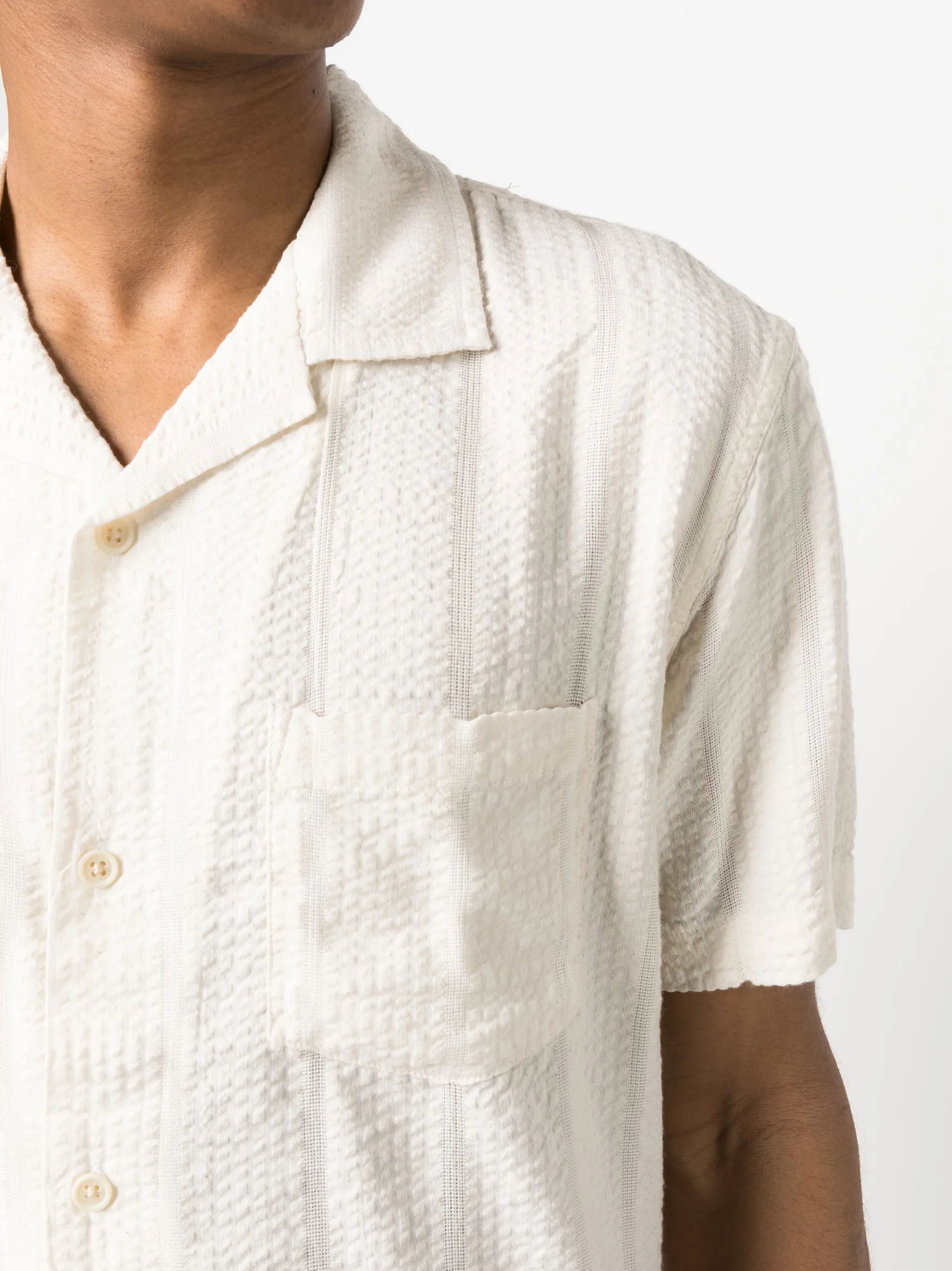 striped short-sleeve shirt