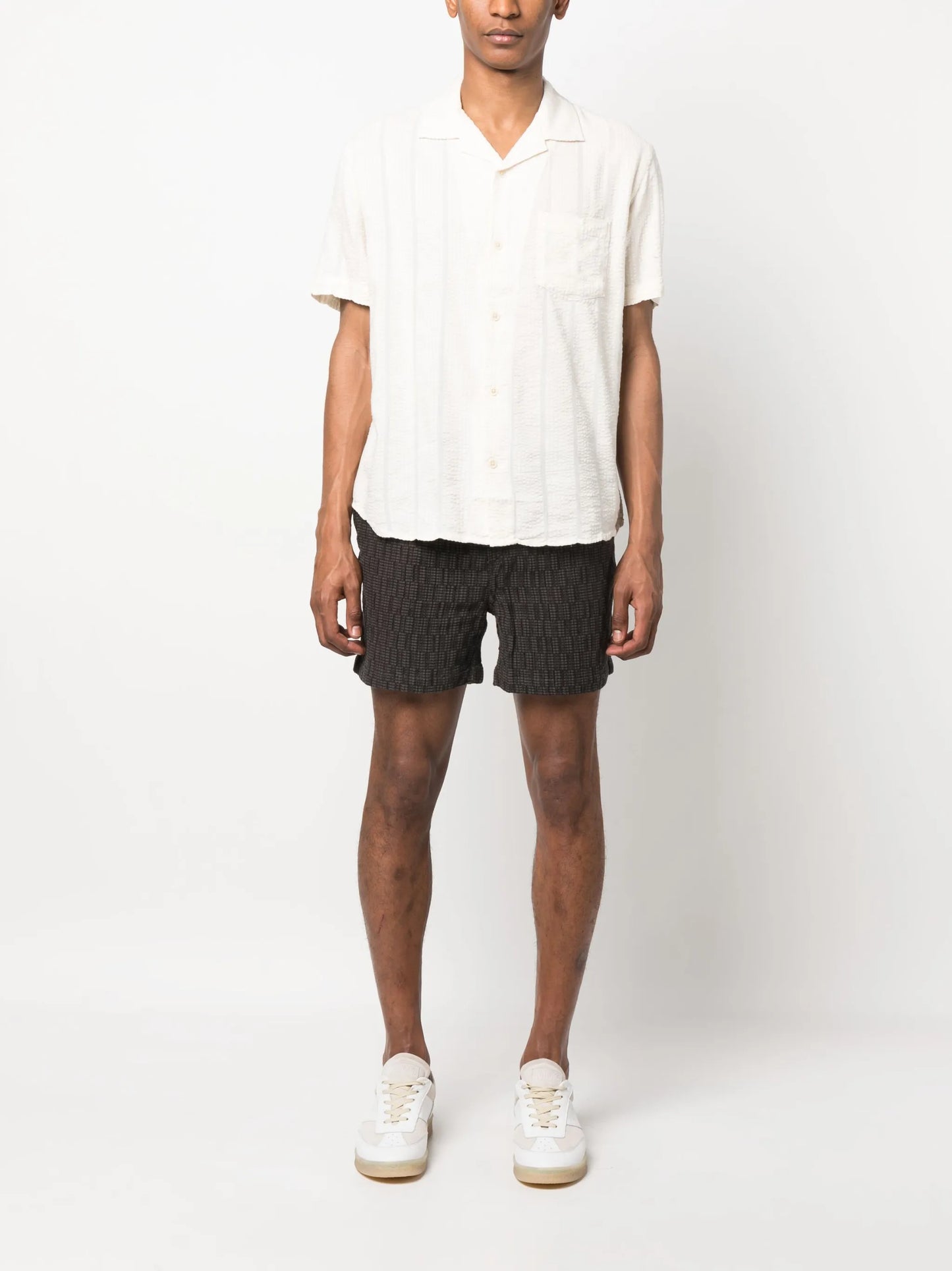 striped short-sleeve shirt