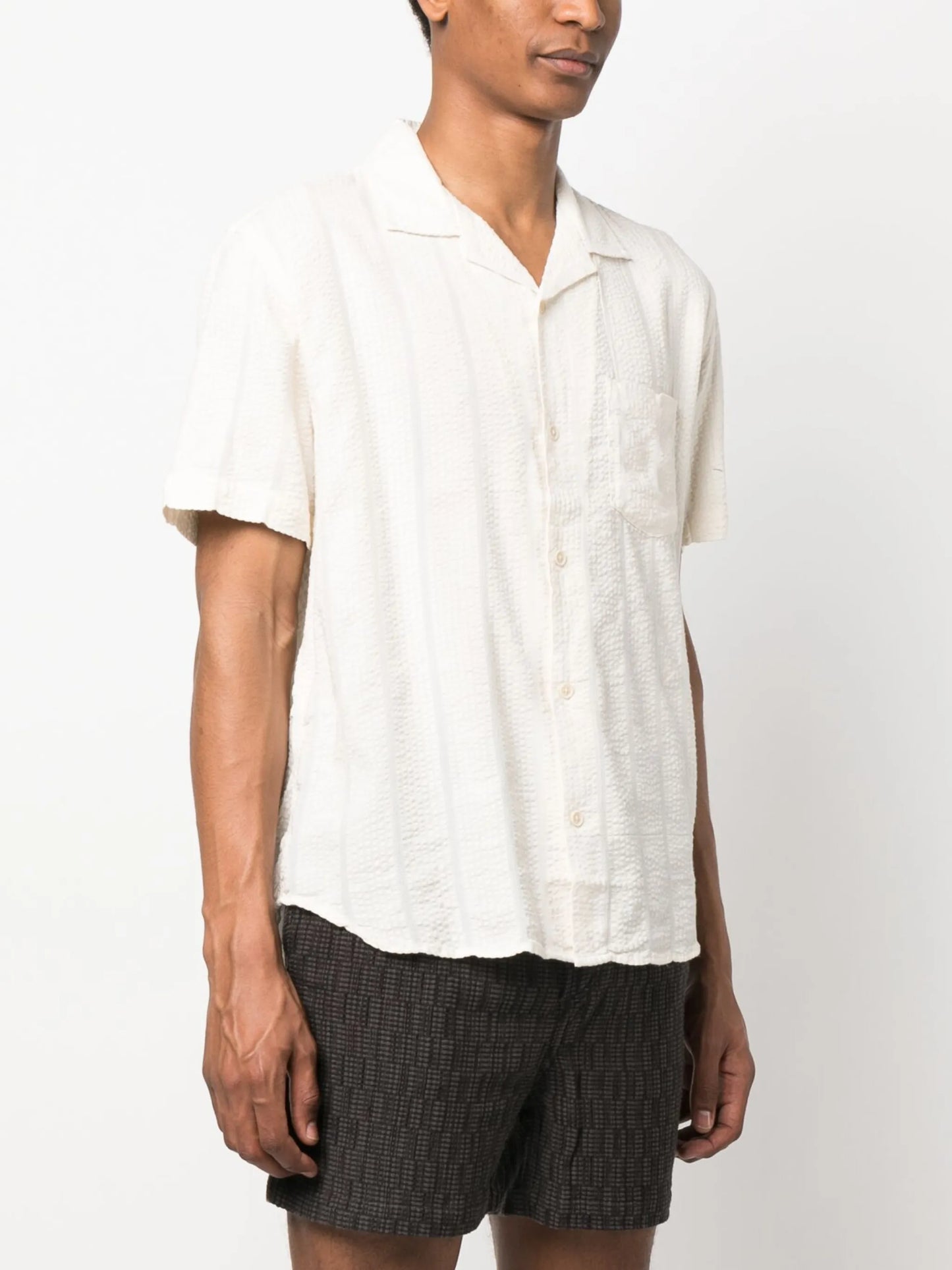 striped short-sleeve shirt