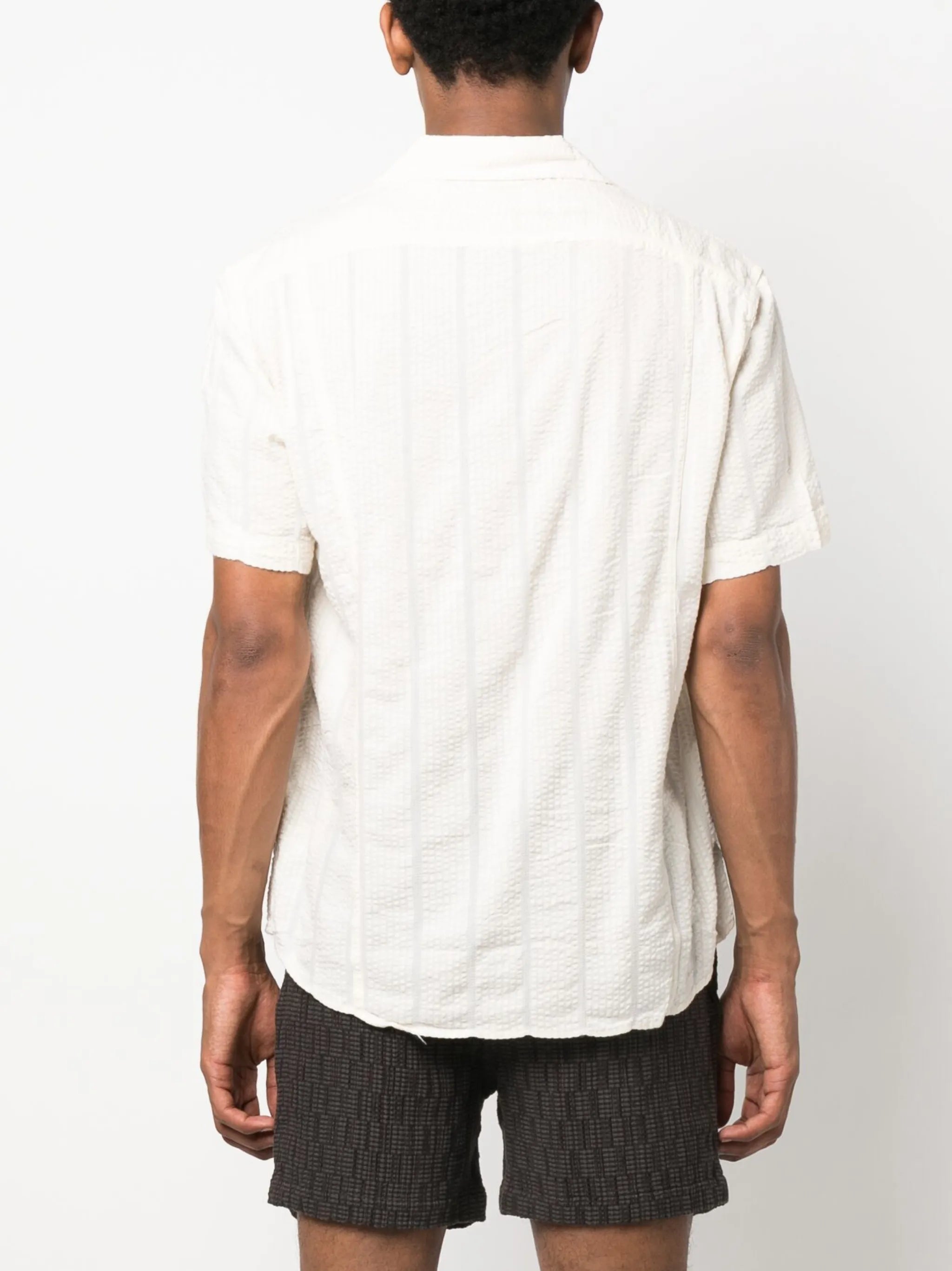 striped short-sleeve shirt