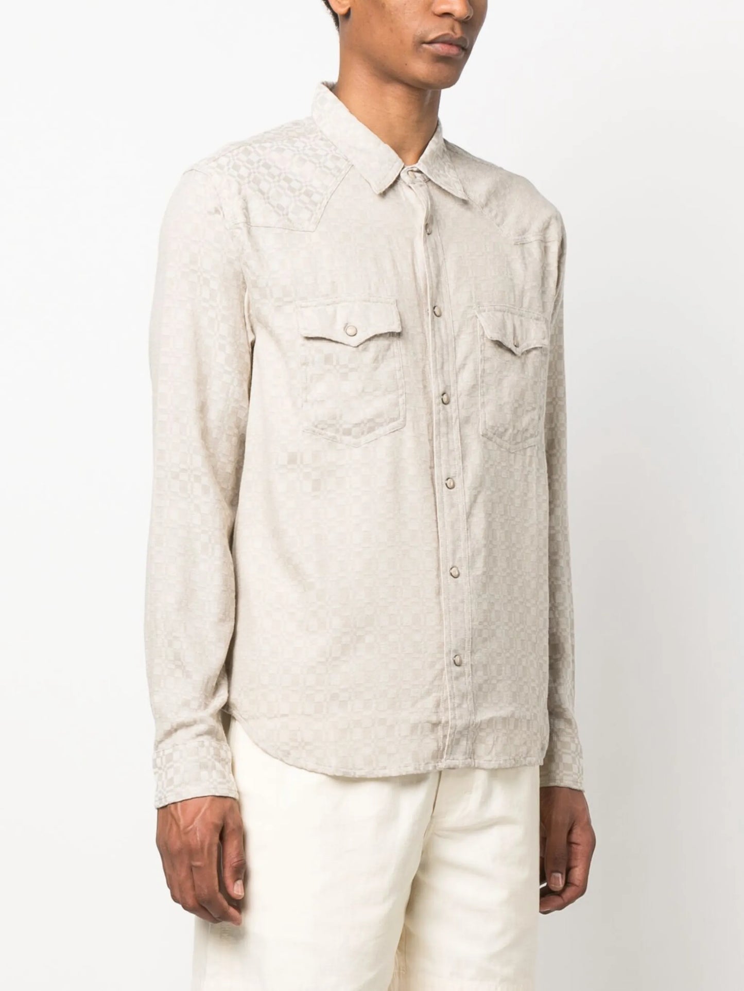 checked long-sleeve shirt