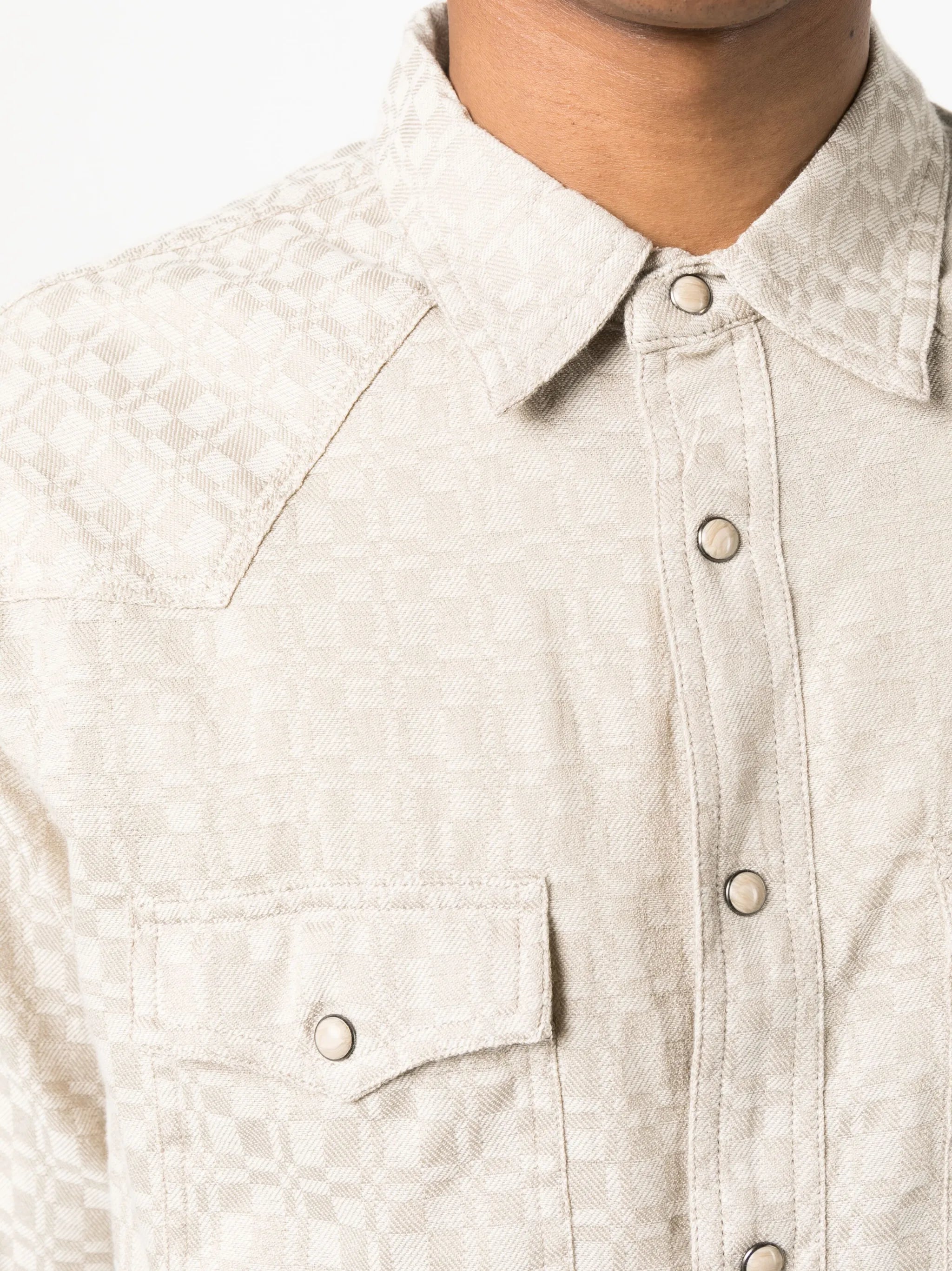 checked long-sleeve shirt