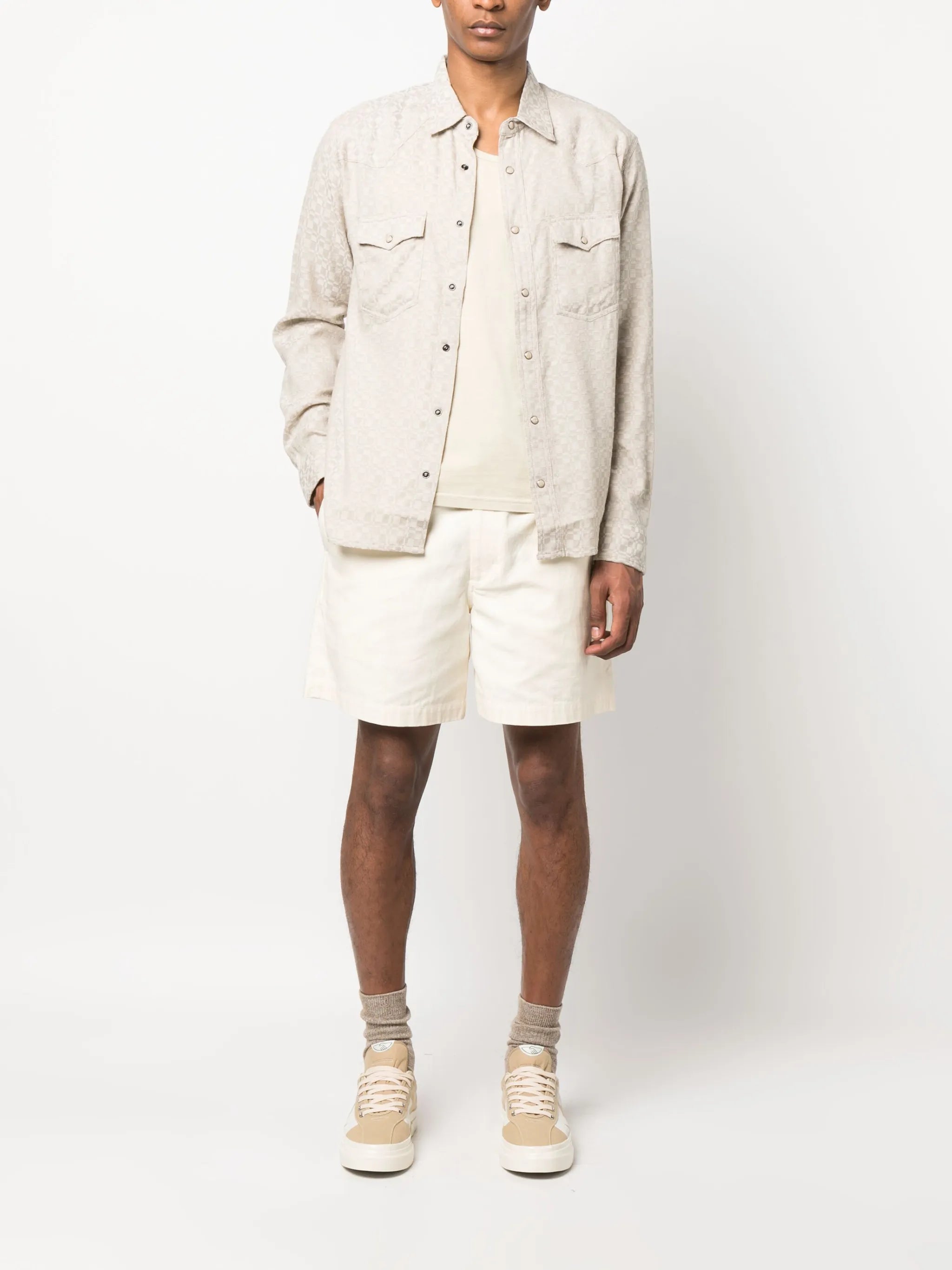 checked long-sleeve shirt