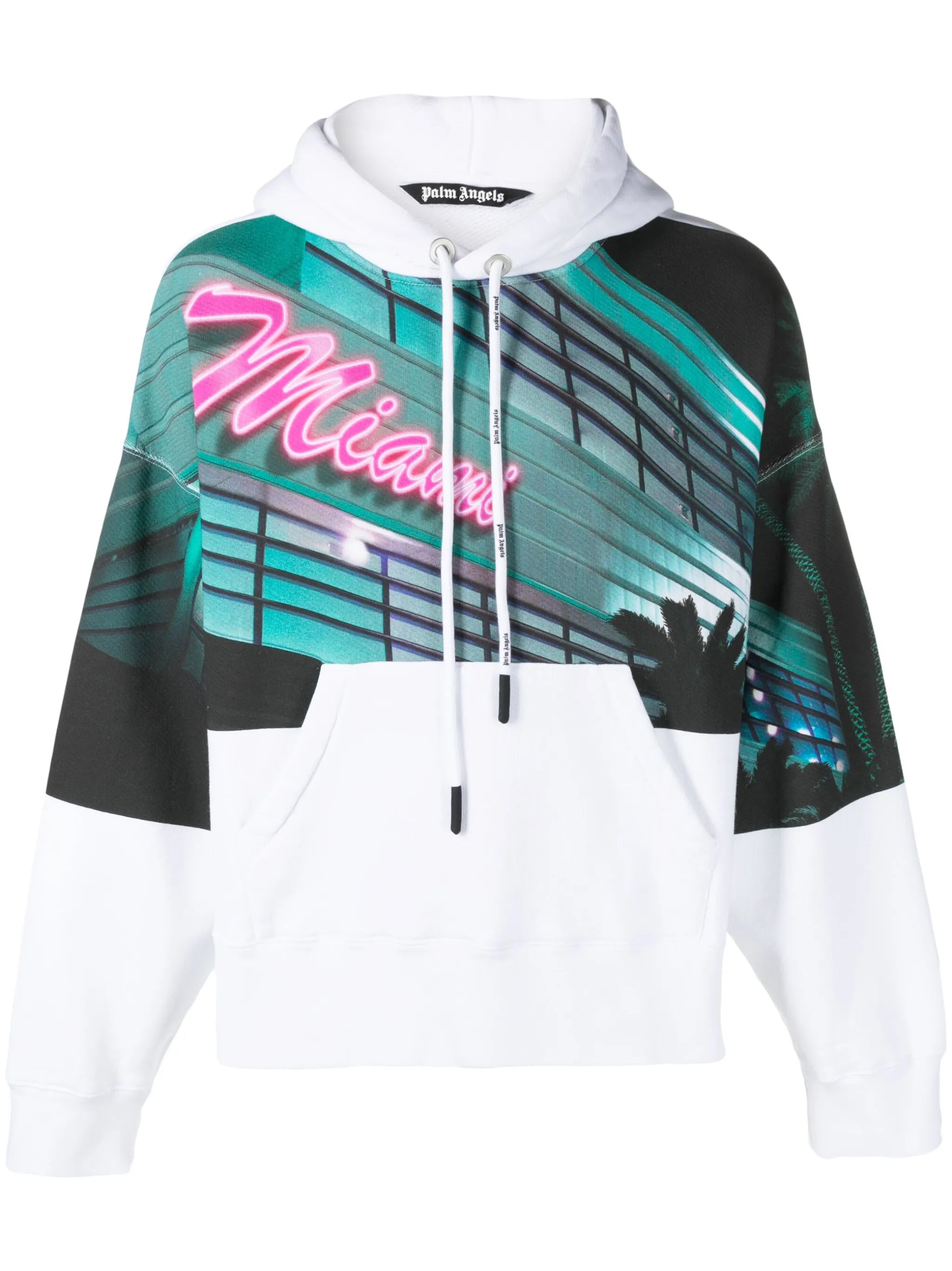 graphic-print drawstring hoodie