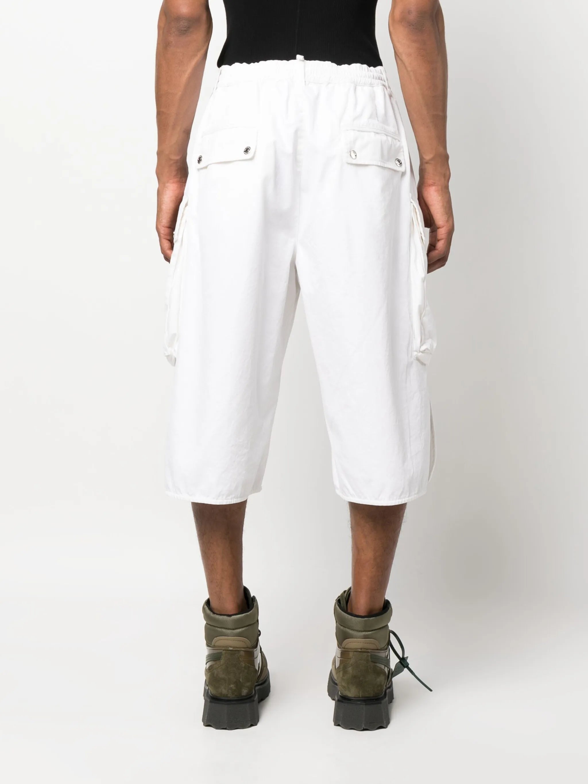 knee-length cargo shorts