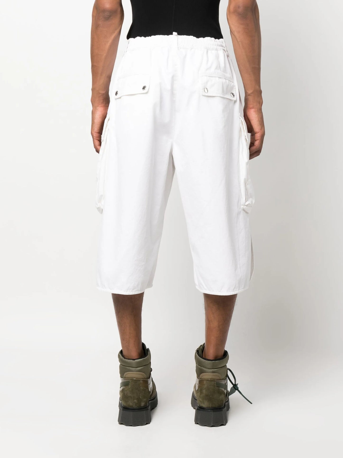 knee-length cargo shorts