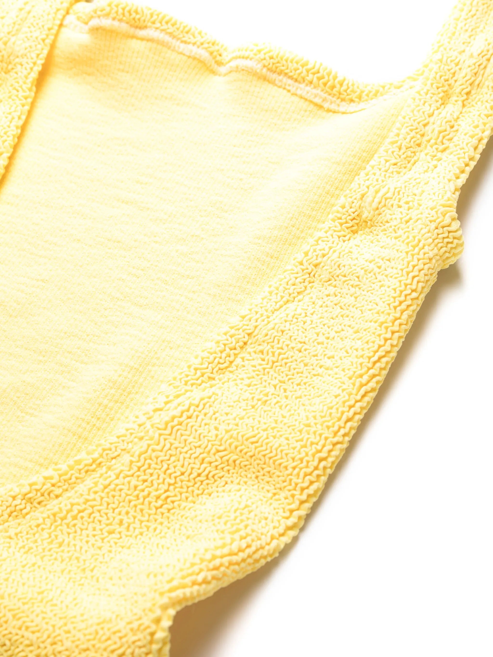 square-neck crinkle-finish swimsuit