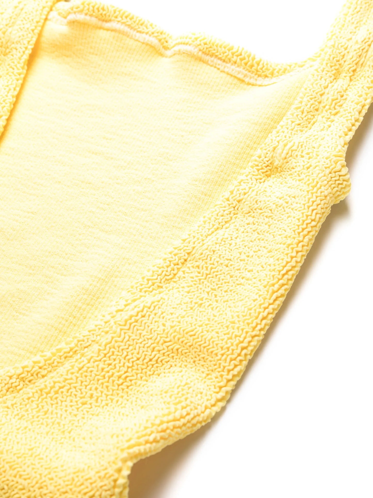 square-neck crinkle-finish swimsuit