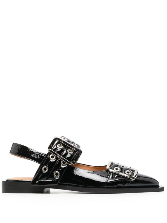 20mm eyelet-detail leather ballerinas