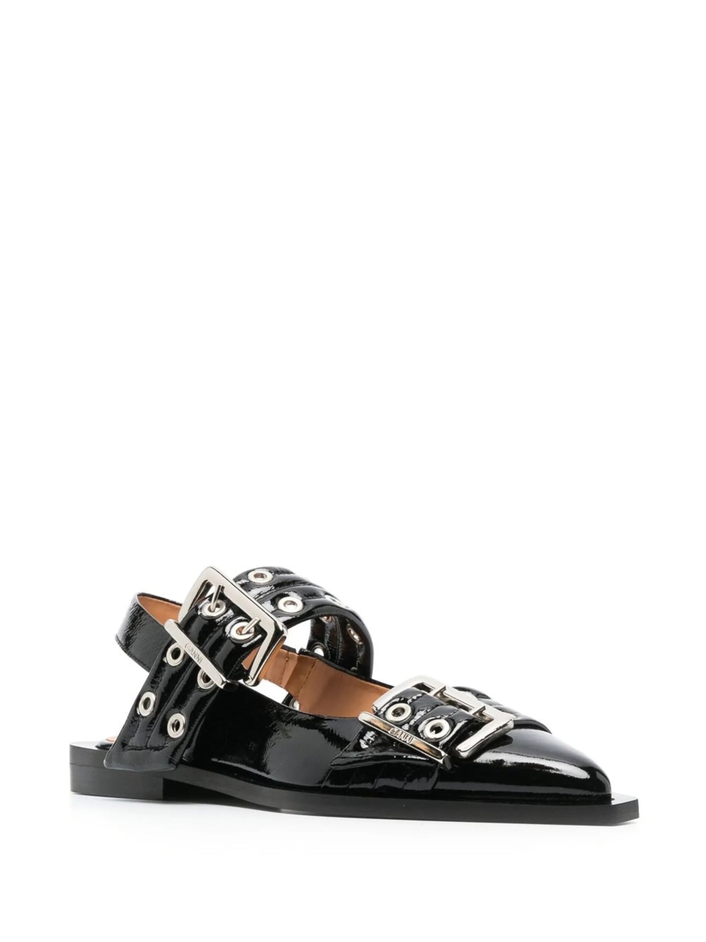20mm eyelet-detail leather ballerinas