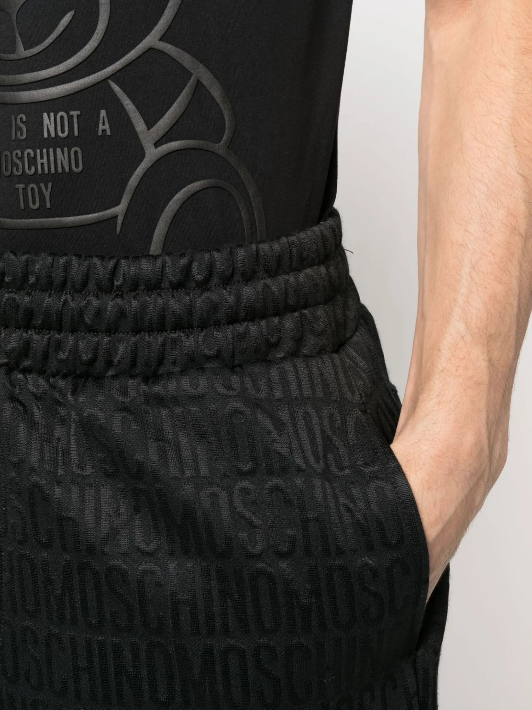 all-over logo-print shorts