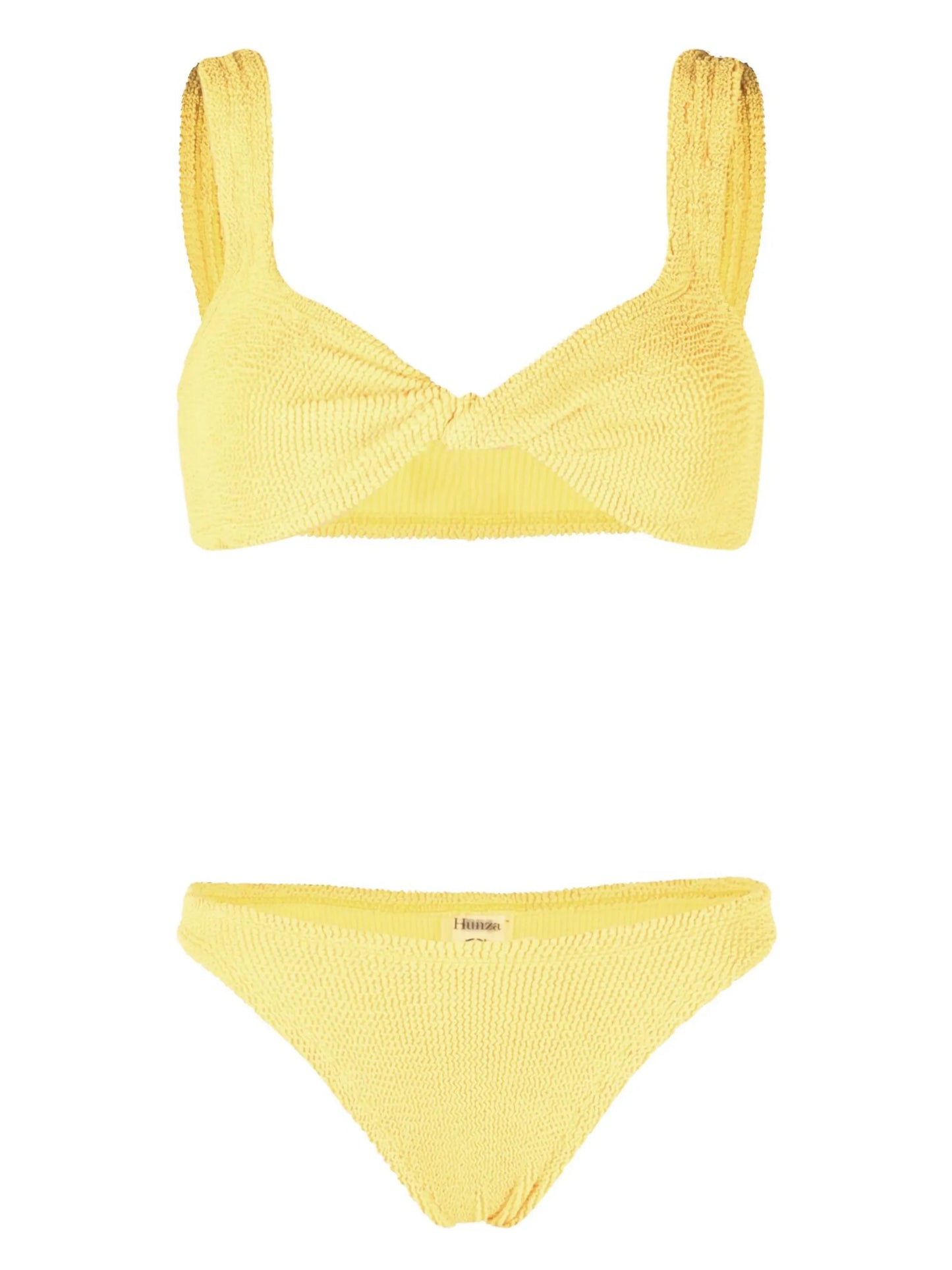 Juno twisted-top crinkled bikini