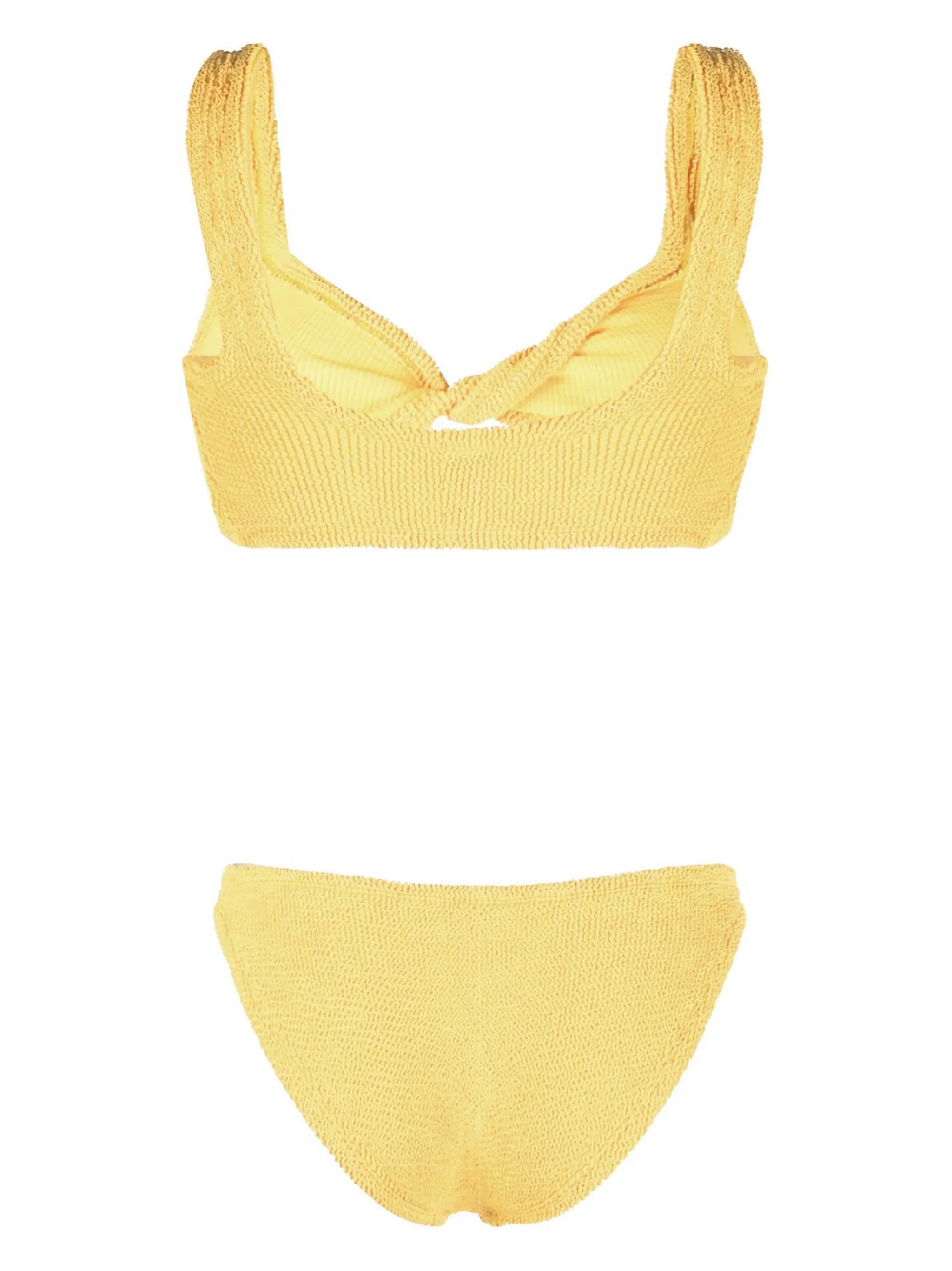 Juno twisted-top crinkled bikini