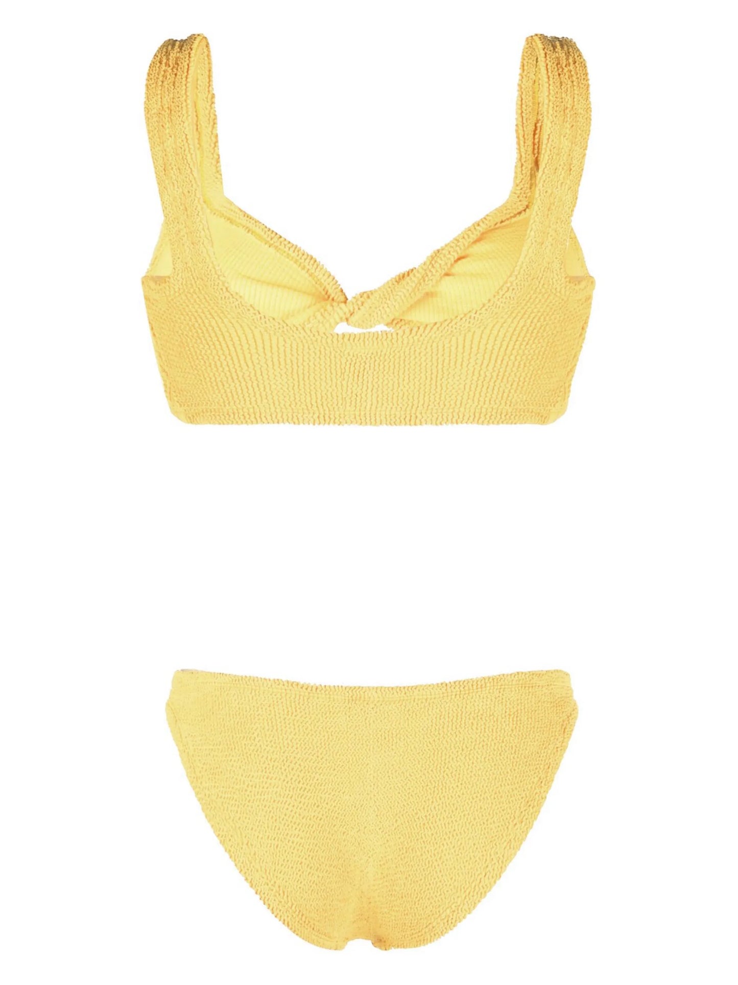 Juno twisted-top crinkled bikini