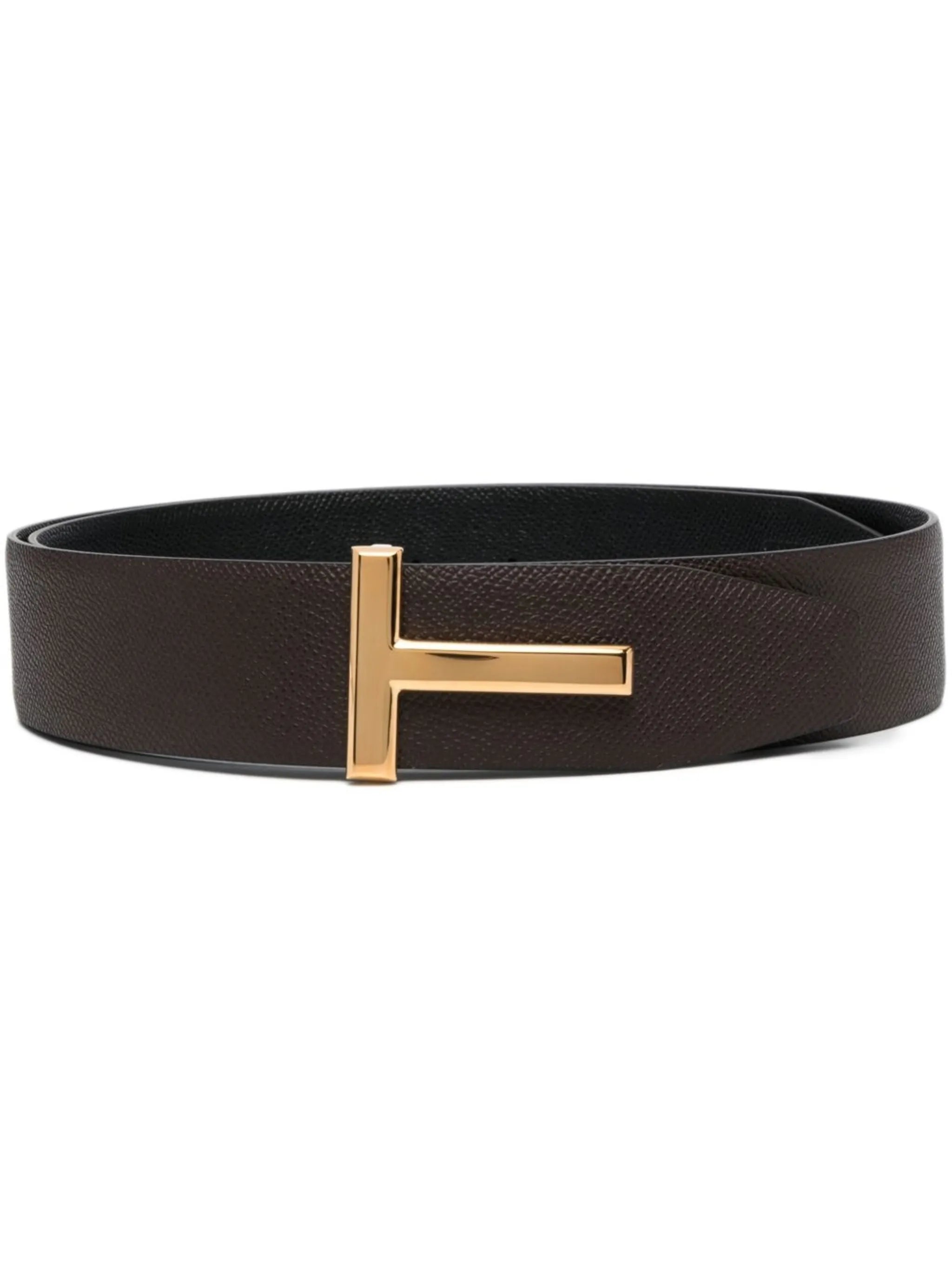 reversible T  logo leather belt