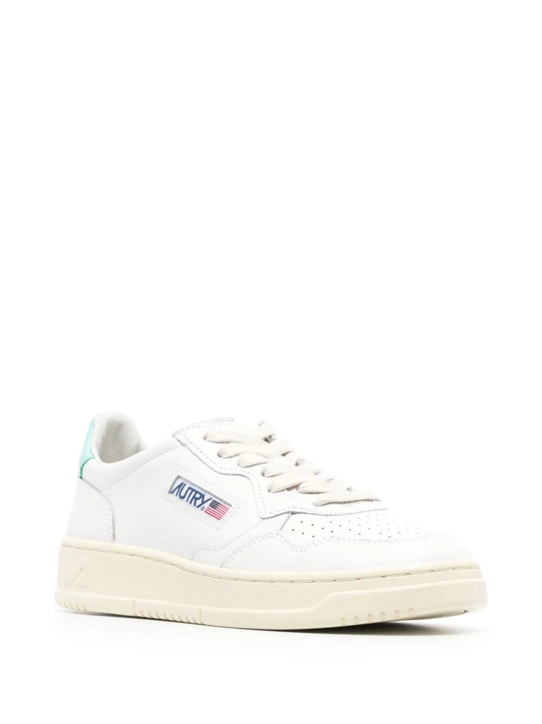 logo-patch lace-up sneakers