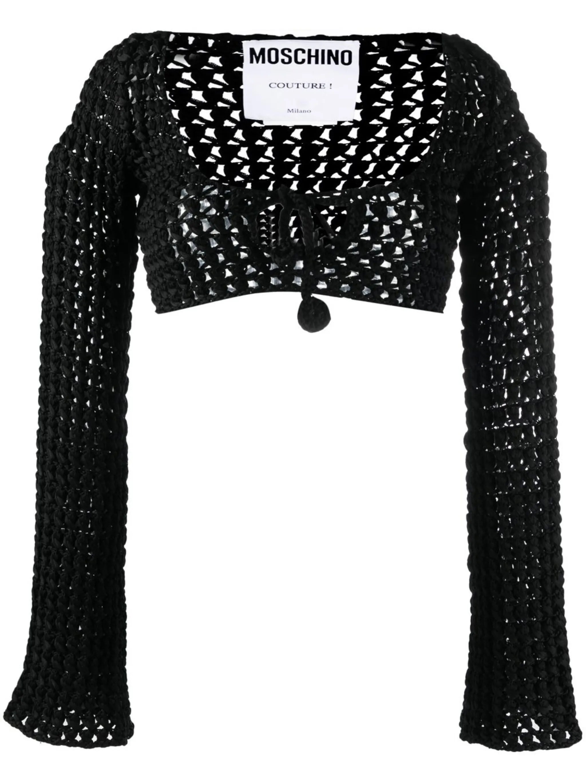 open-knit cropped top