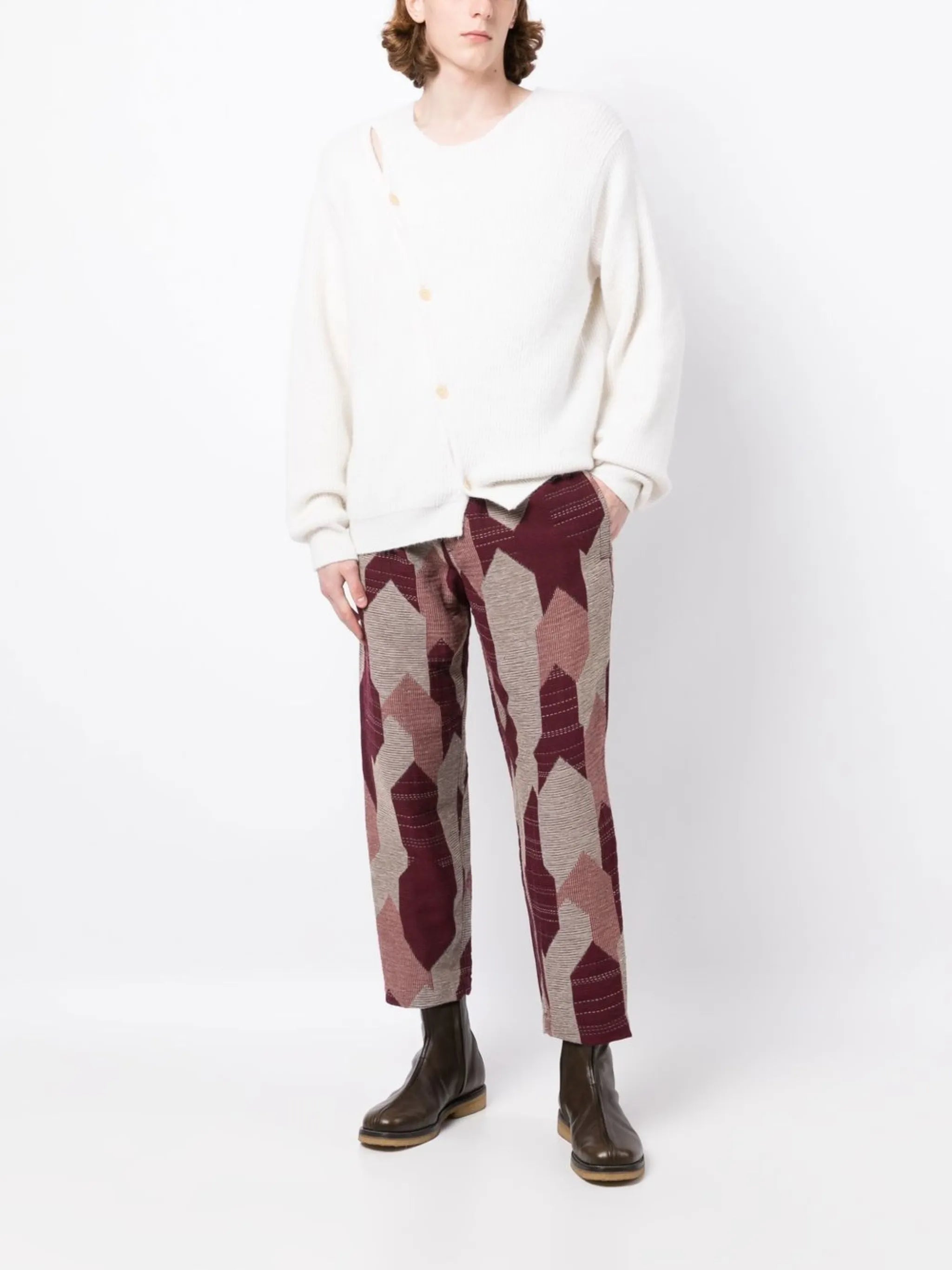 Alva Skate abstract-pattern cropped trousers