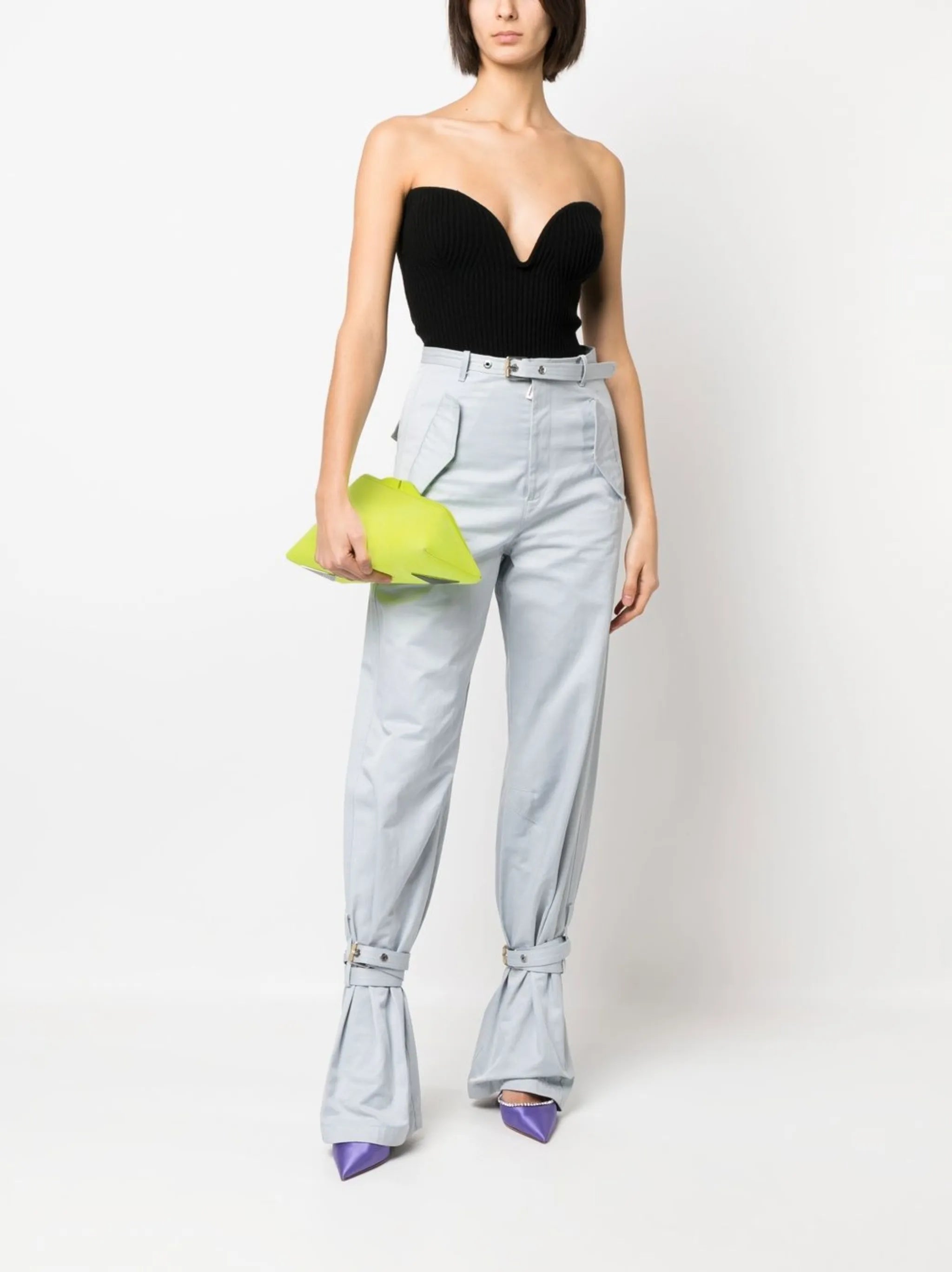 8.30PM suede clutch bag