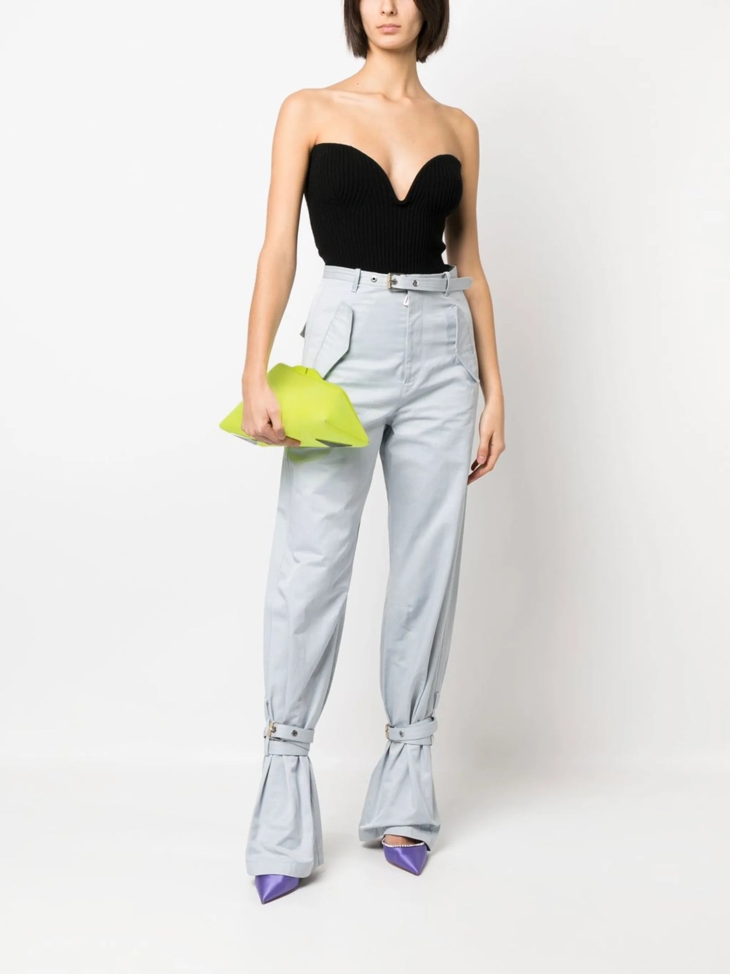 8.30PM suede clutch bag