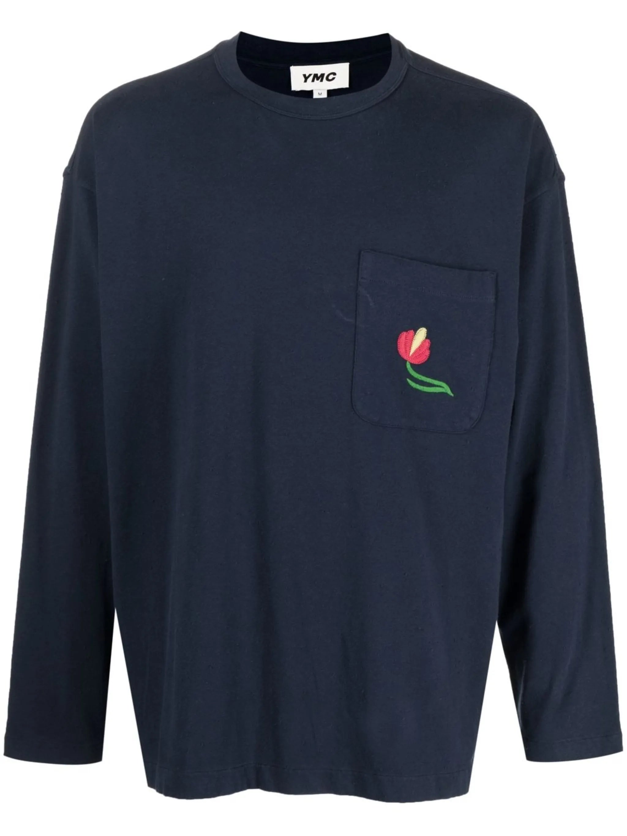embroidered-motif long-sleeve T-shirt