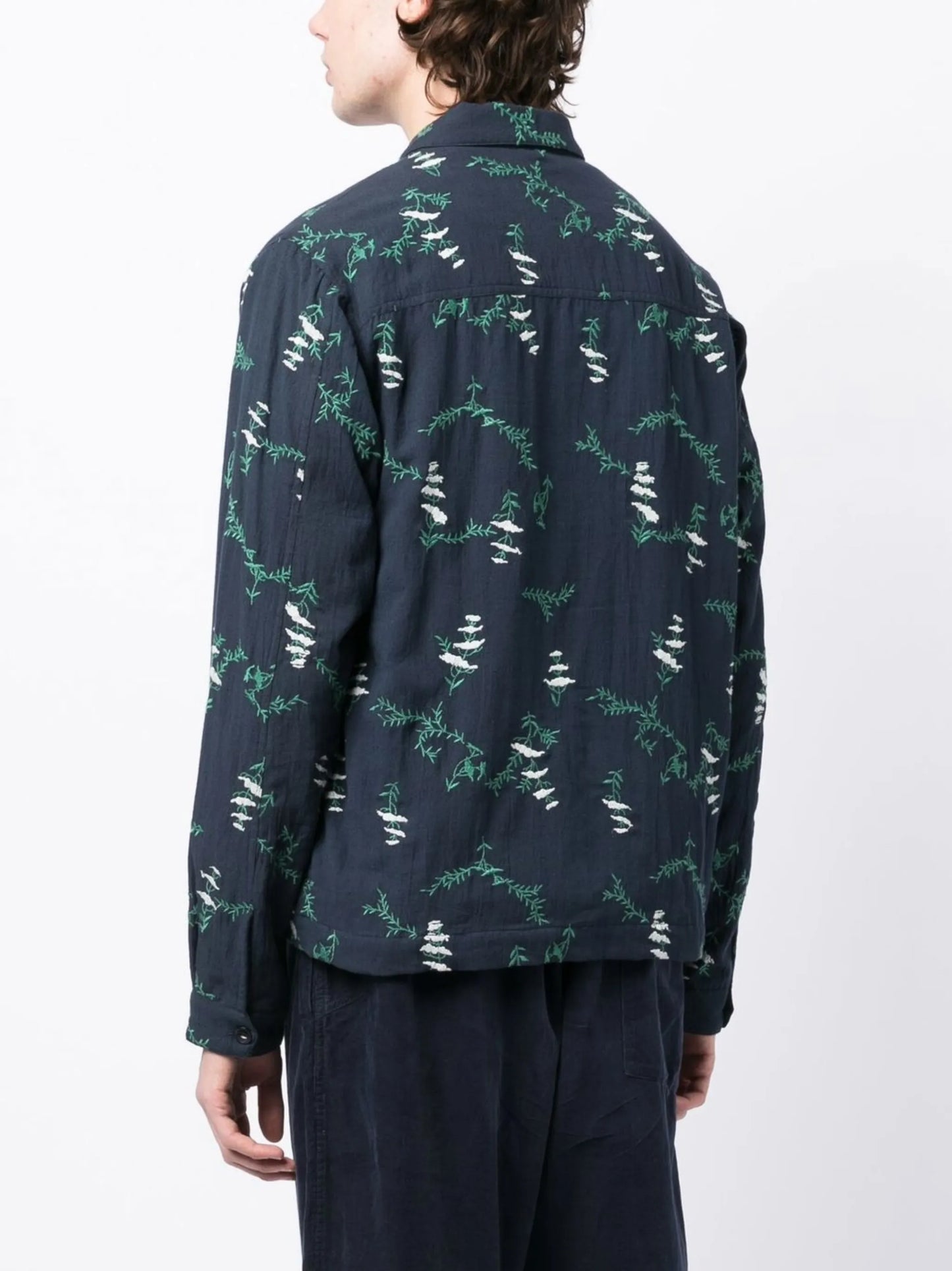 Bowie floral-print zip-up shirt