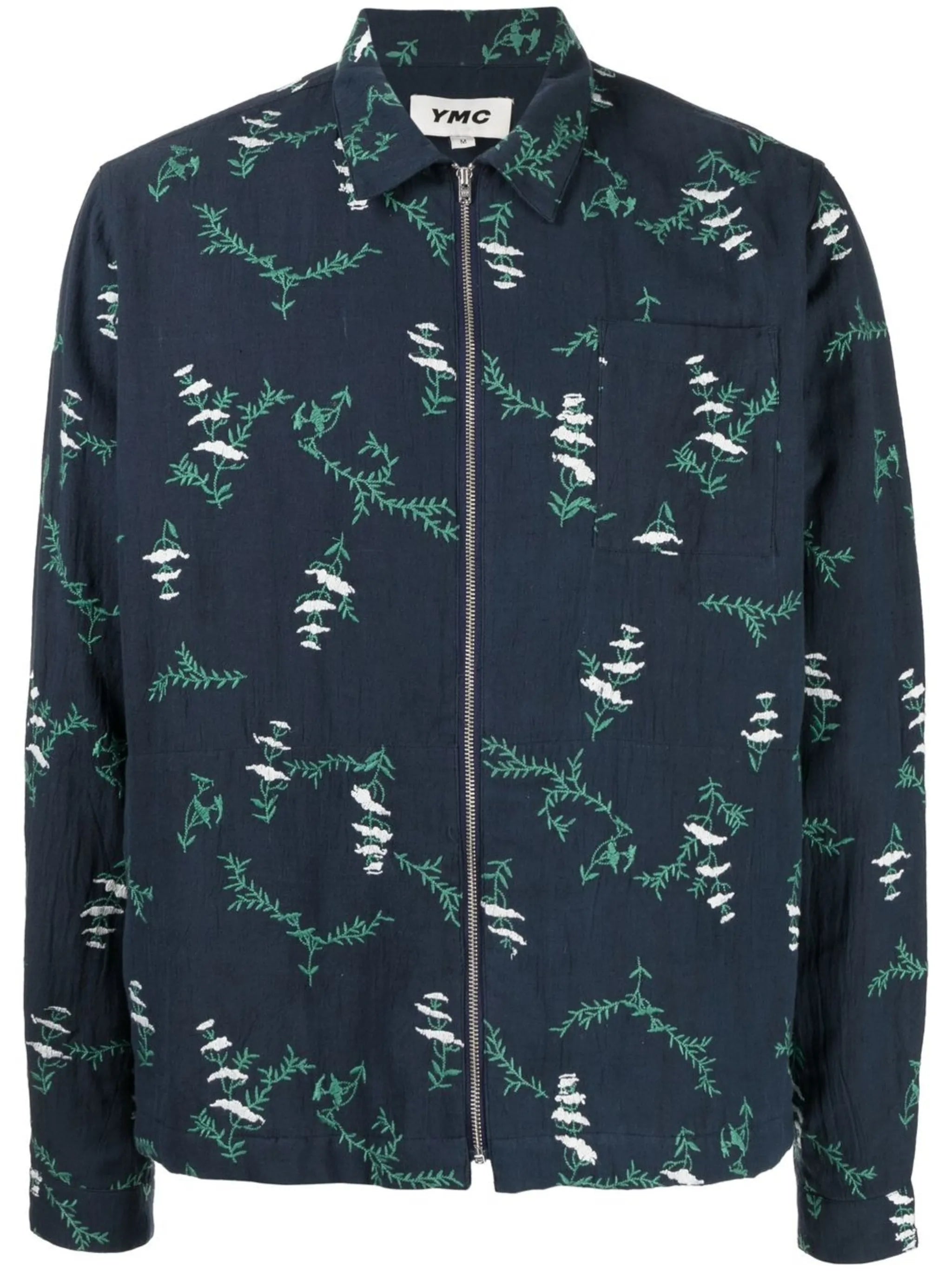 Bowie floral-print zip-up shirt