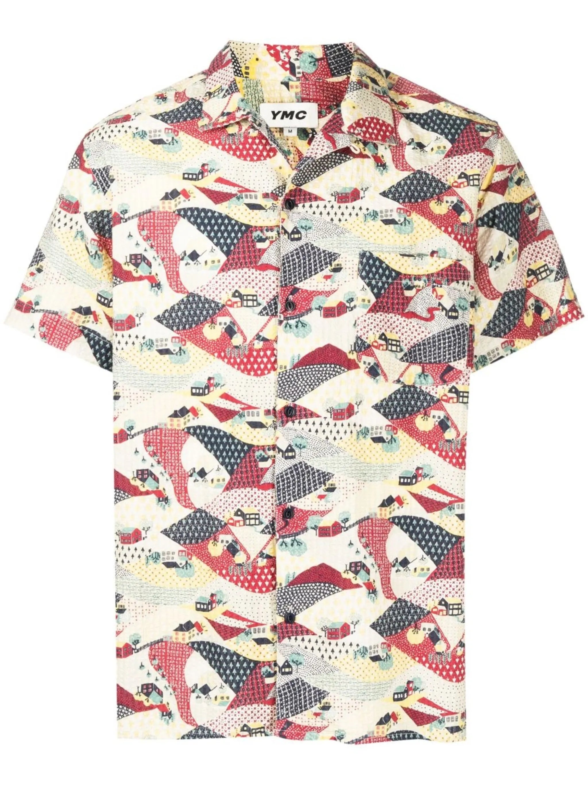 graphic-print short-sleeve shirt