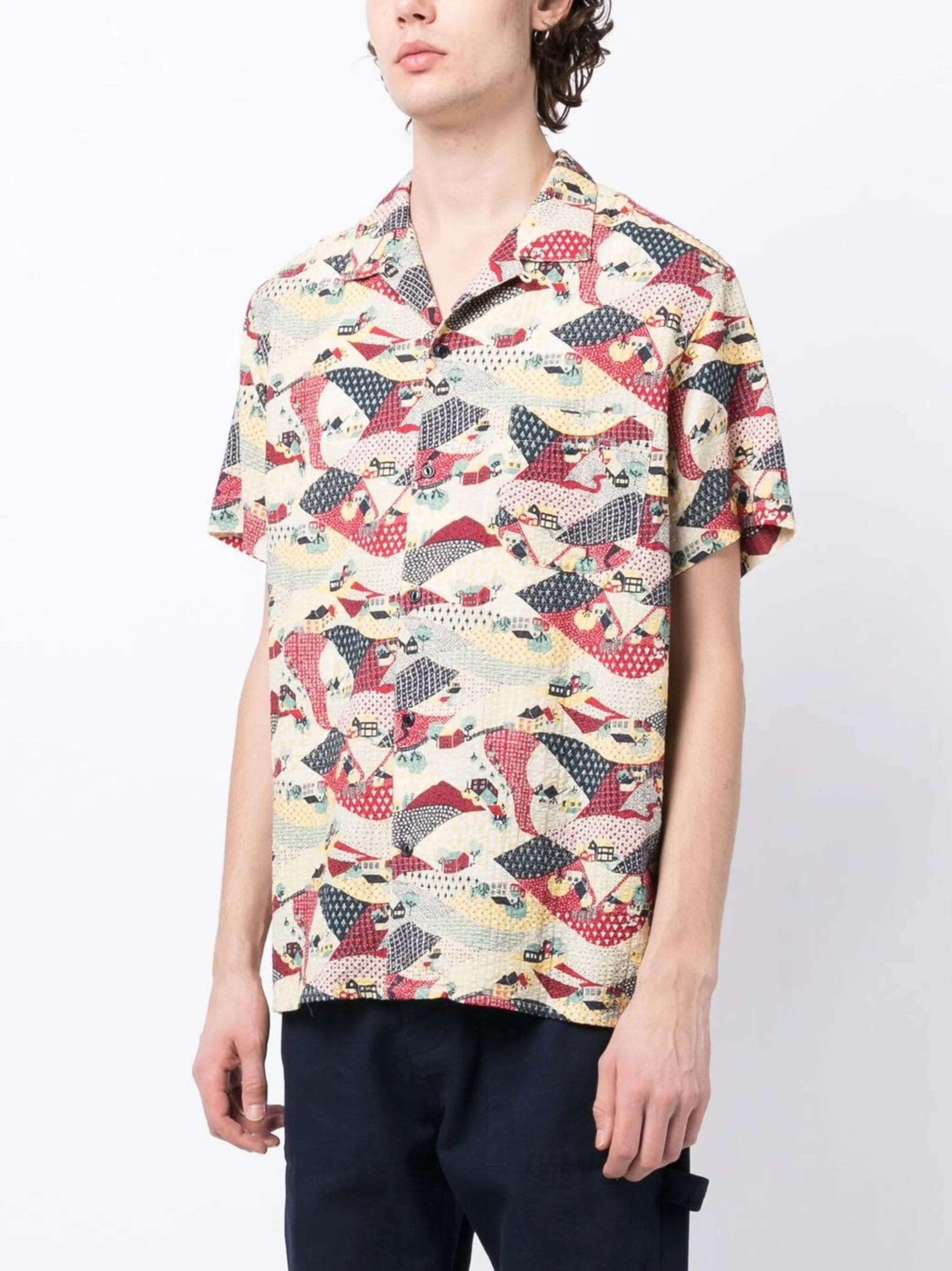 graphic-print short-sleeve shirt