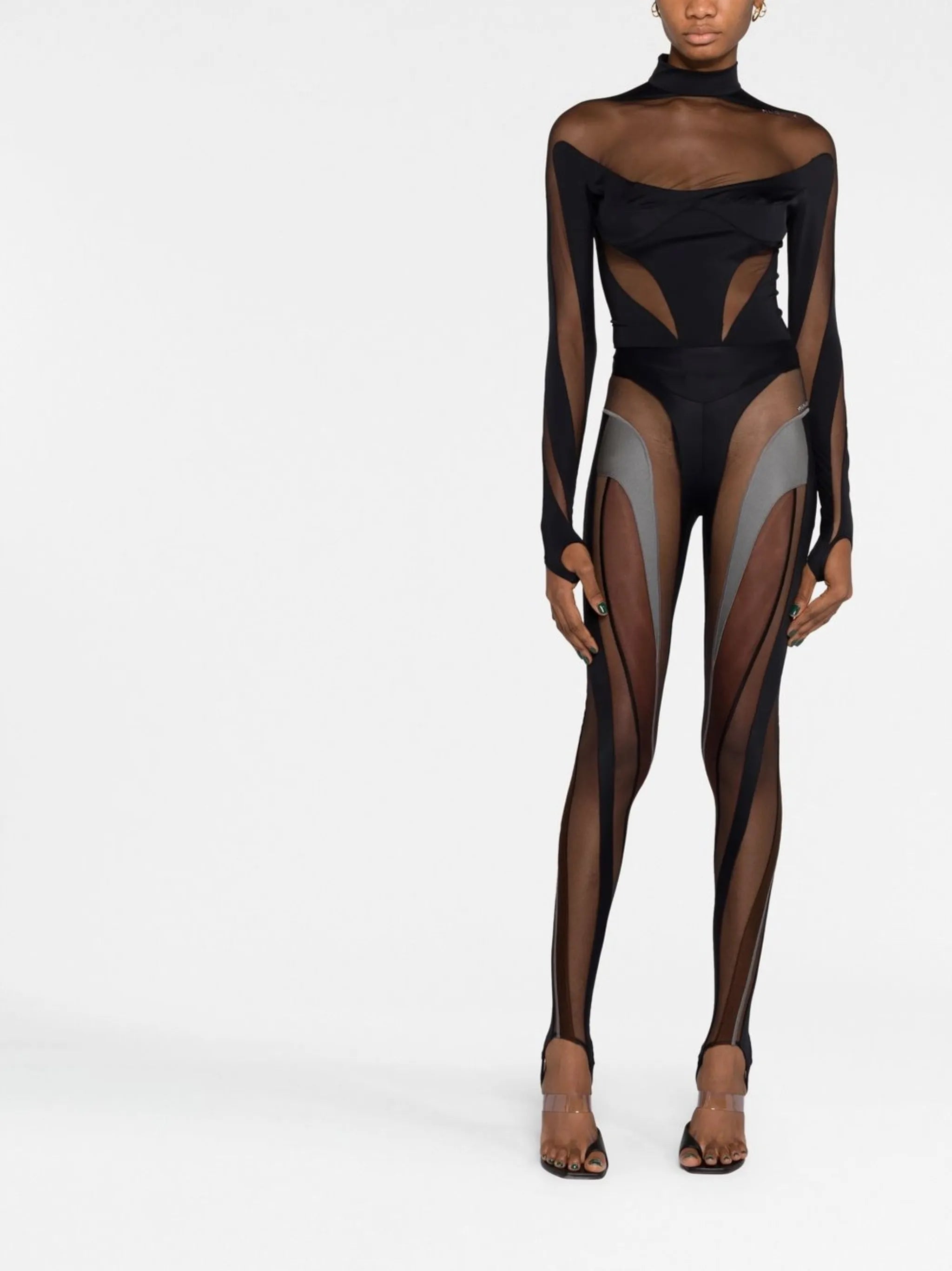 Spiral panelled leggings