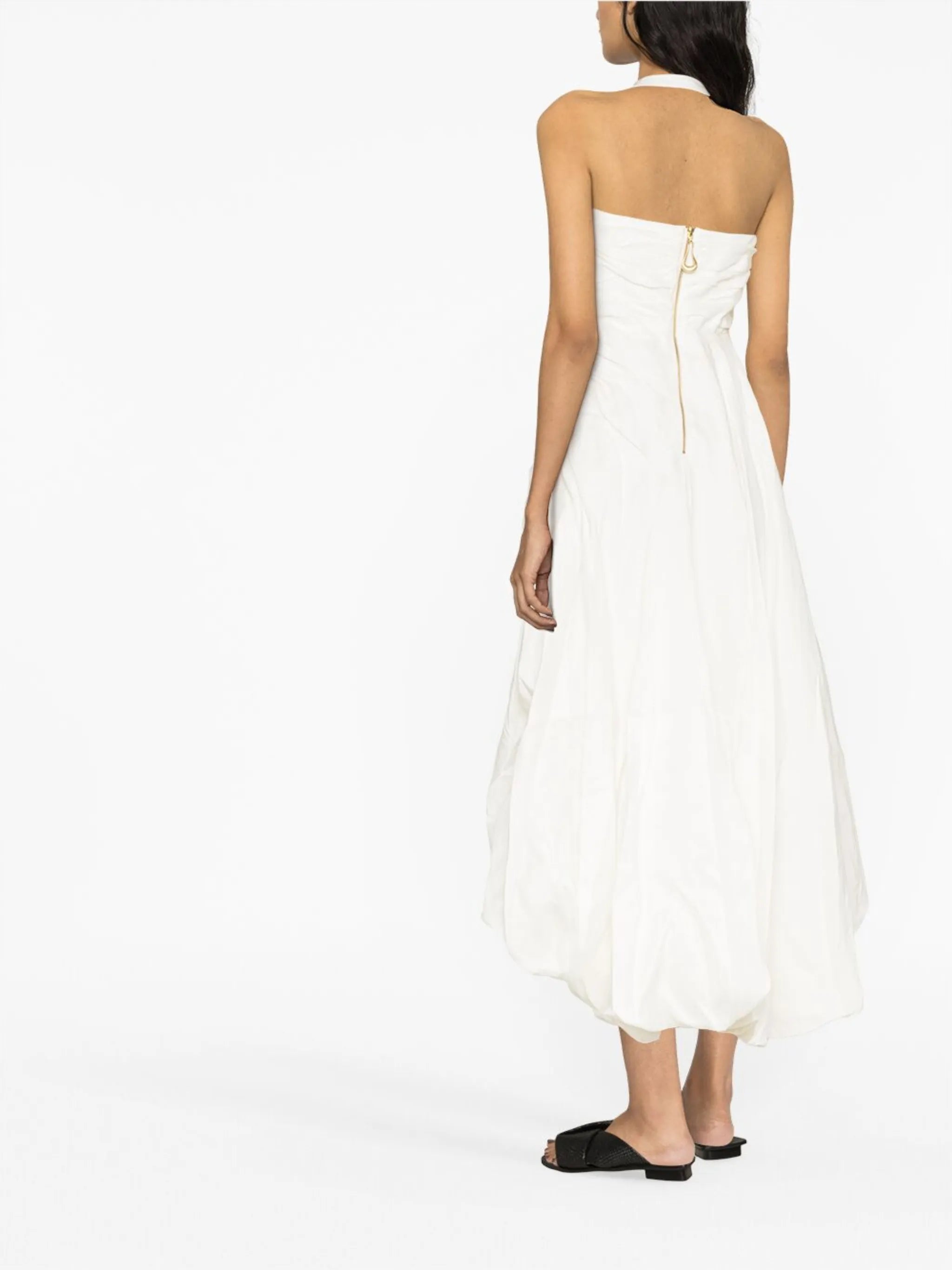 Mika draped split midi dress