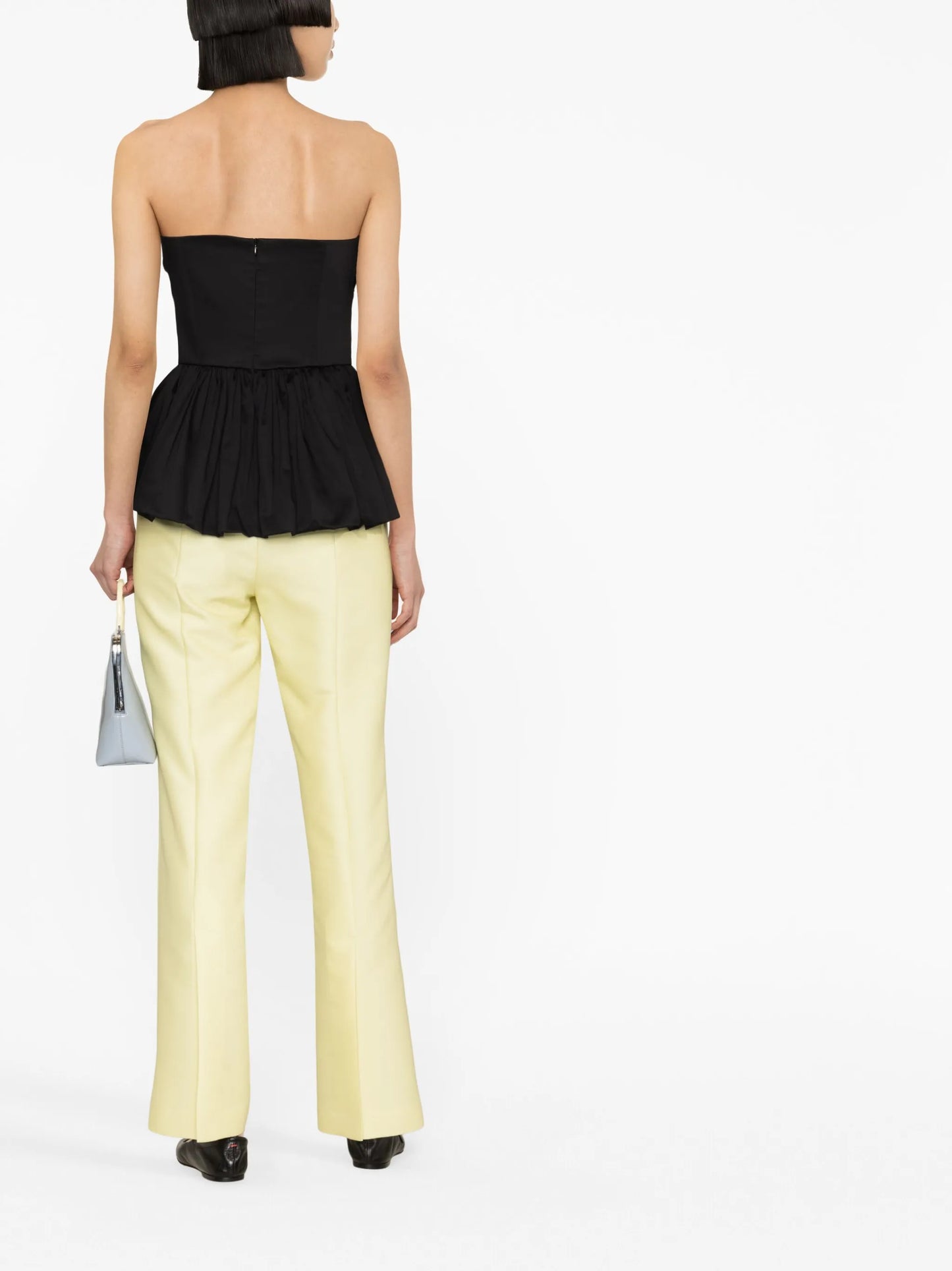 Tamie strapless peplum-hem top