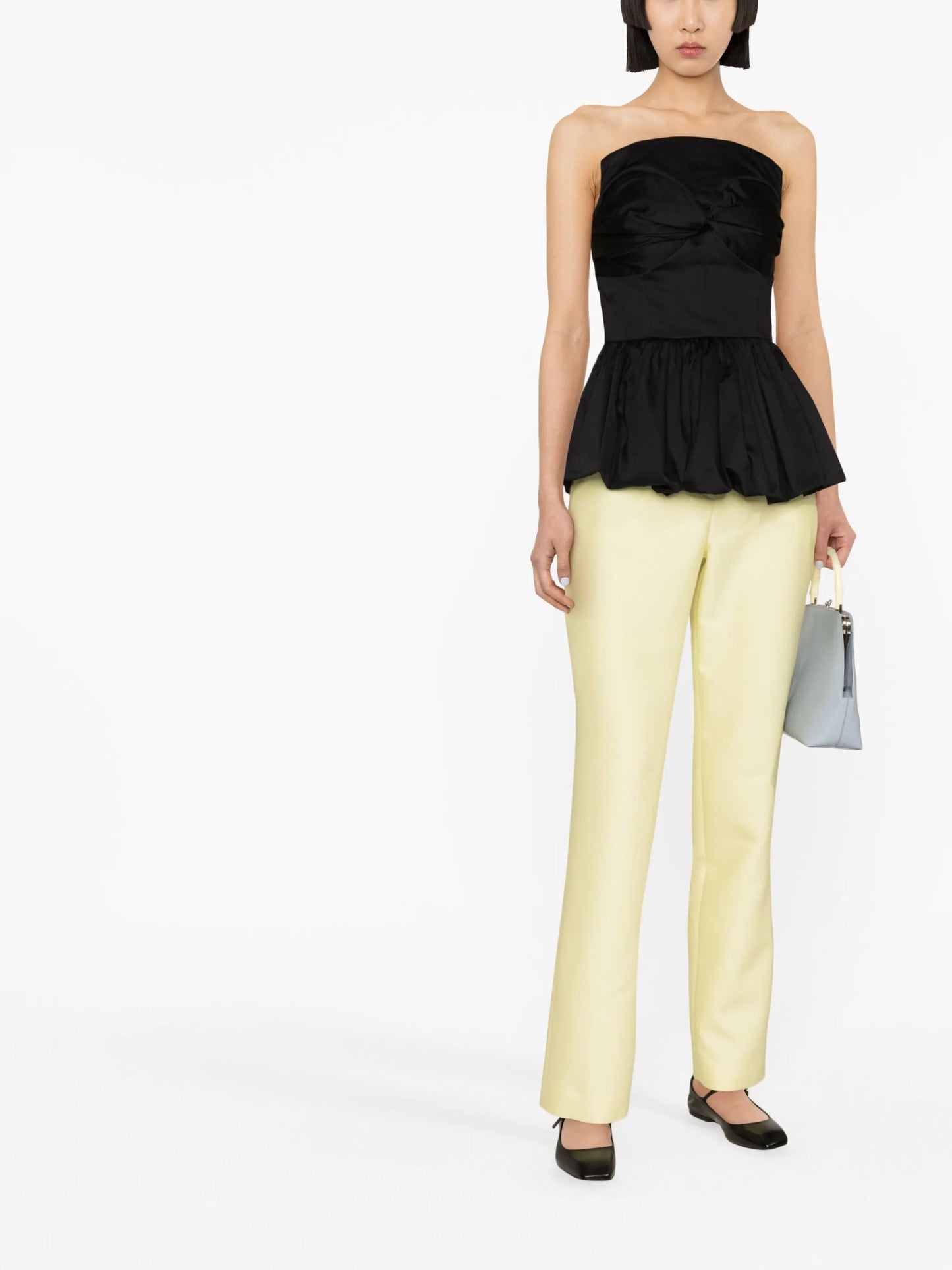 Tamie strapless peplum-hem top