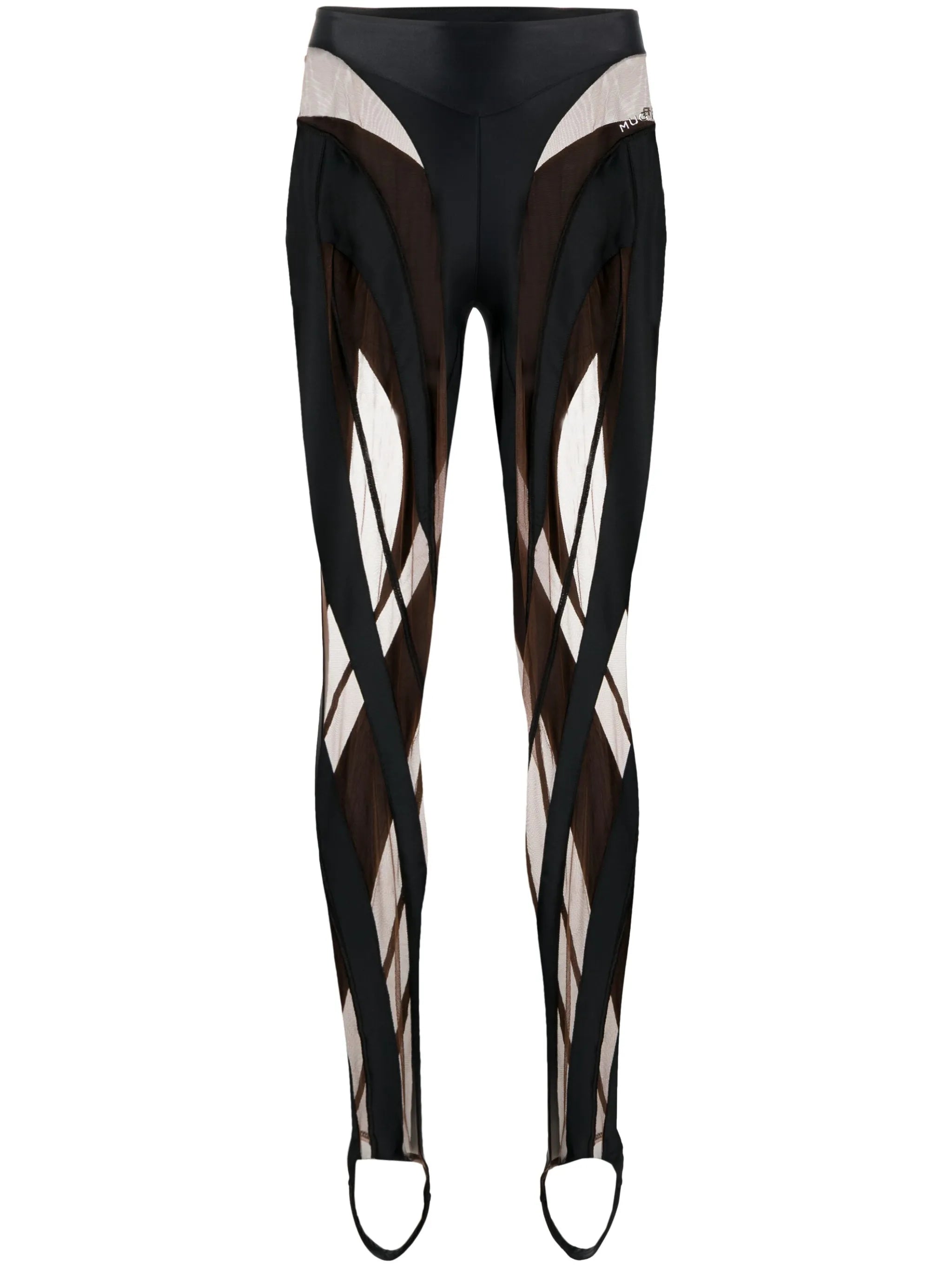 high-waisted multi-panel leggings