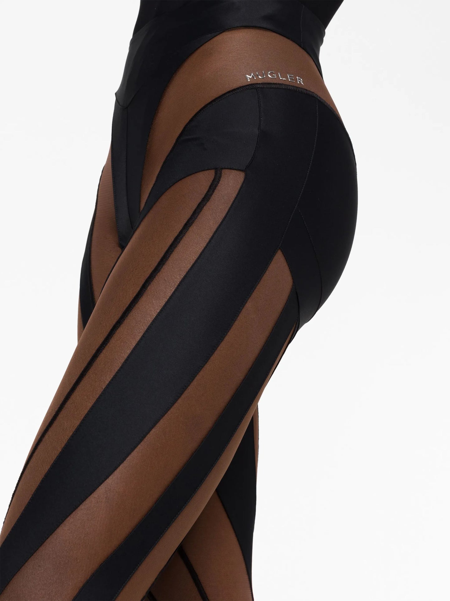 high-waisted multi-panel leggings