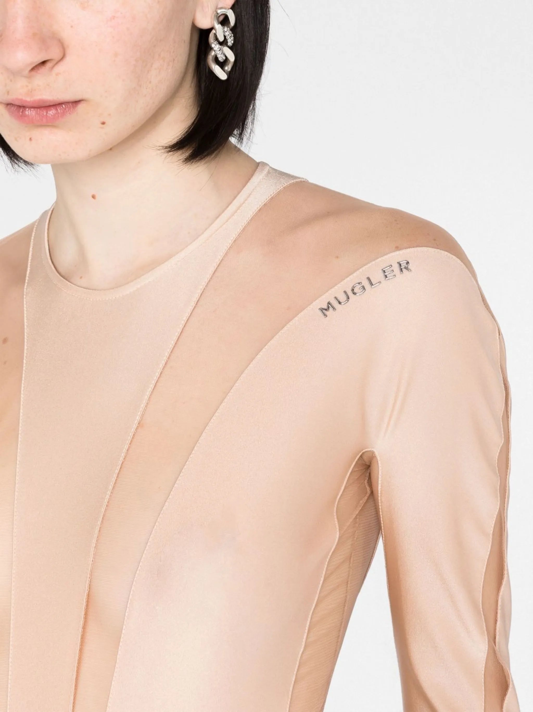 Illusion panelled bodysuit