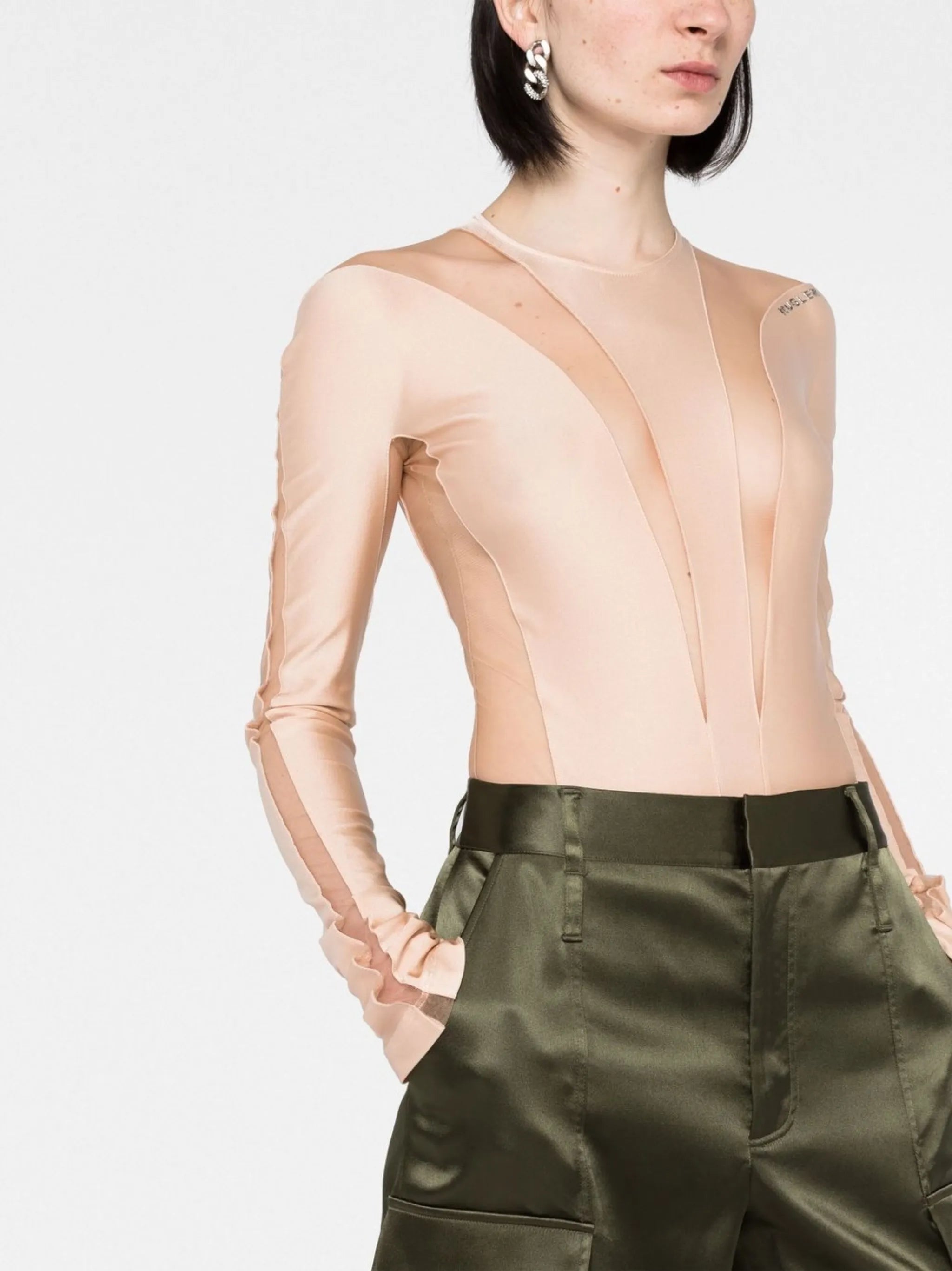 Illusion panelled bodysuit