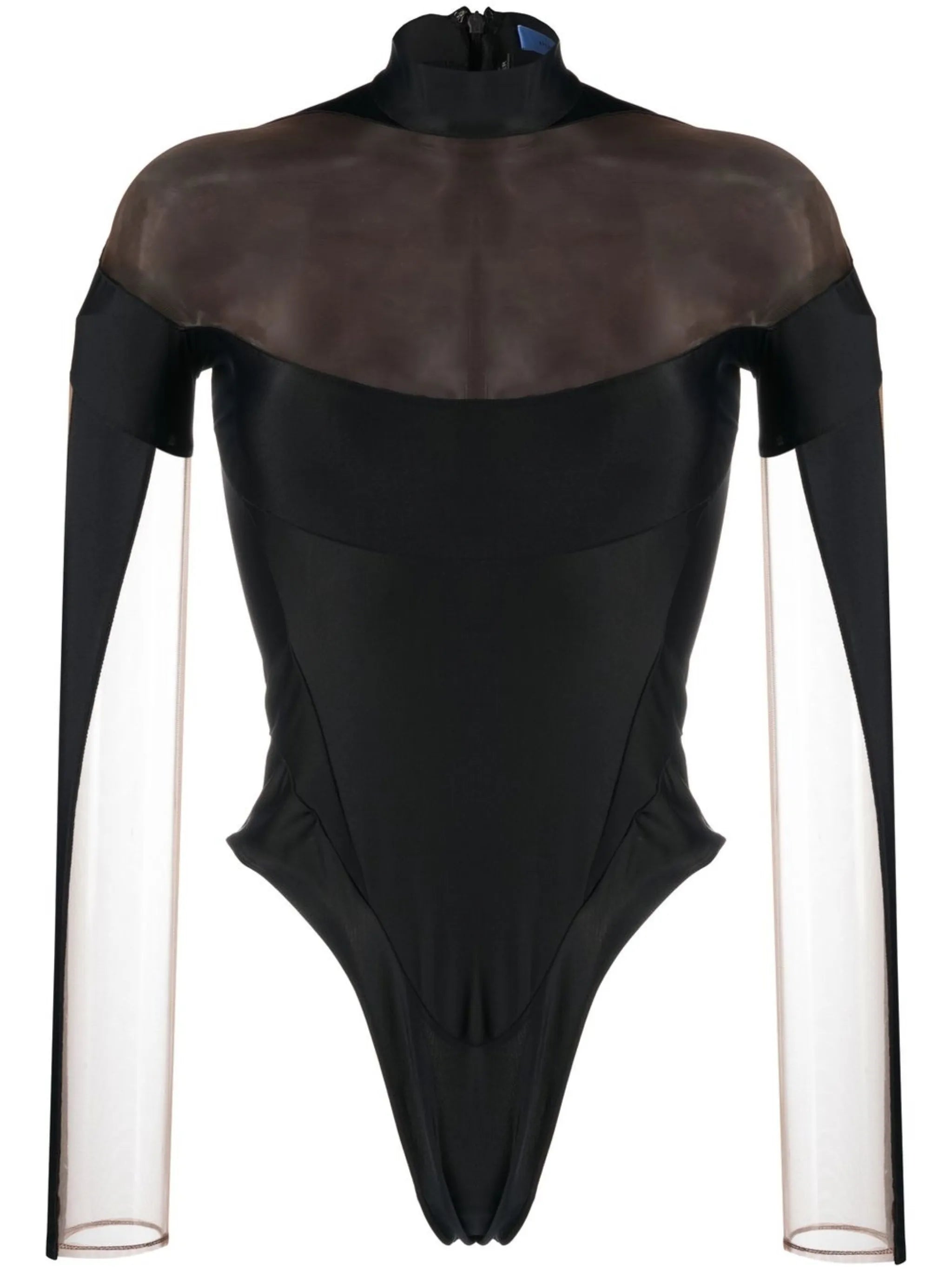 logo-lettering sheer-panel body