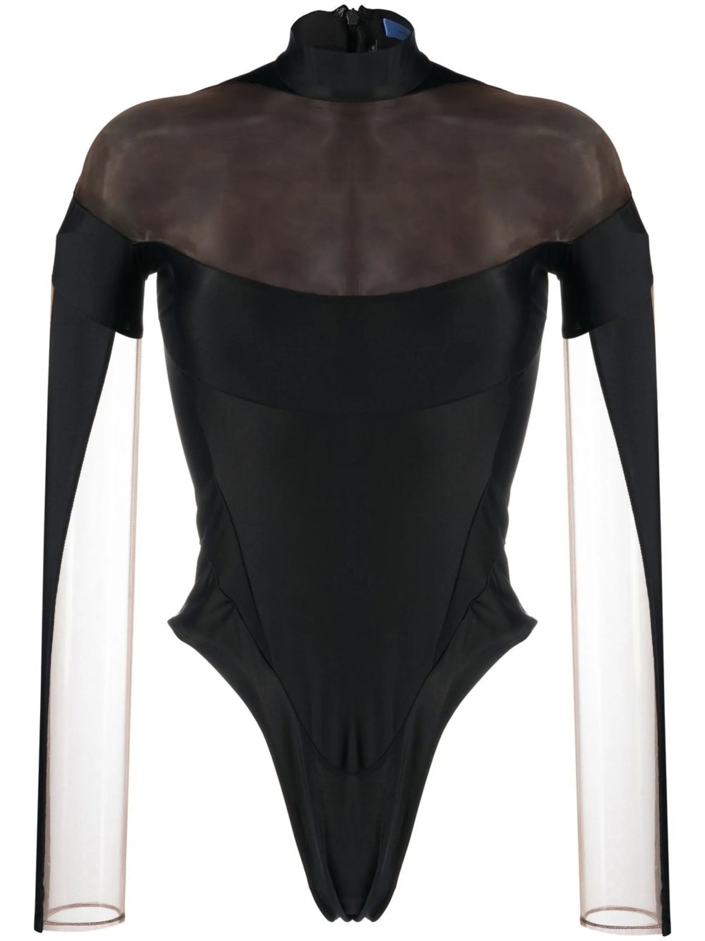 logo-lettering sheer-panel body