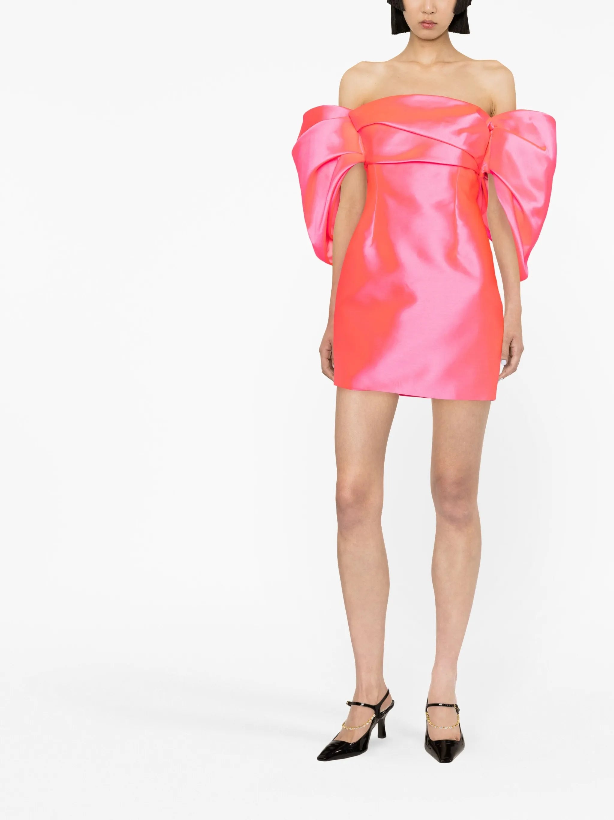 Solace Elina puff-sleeve minidress
