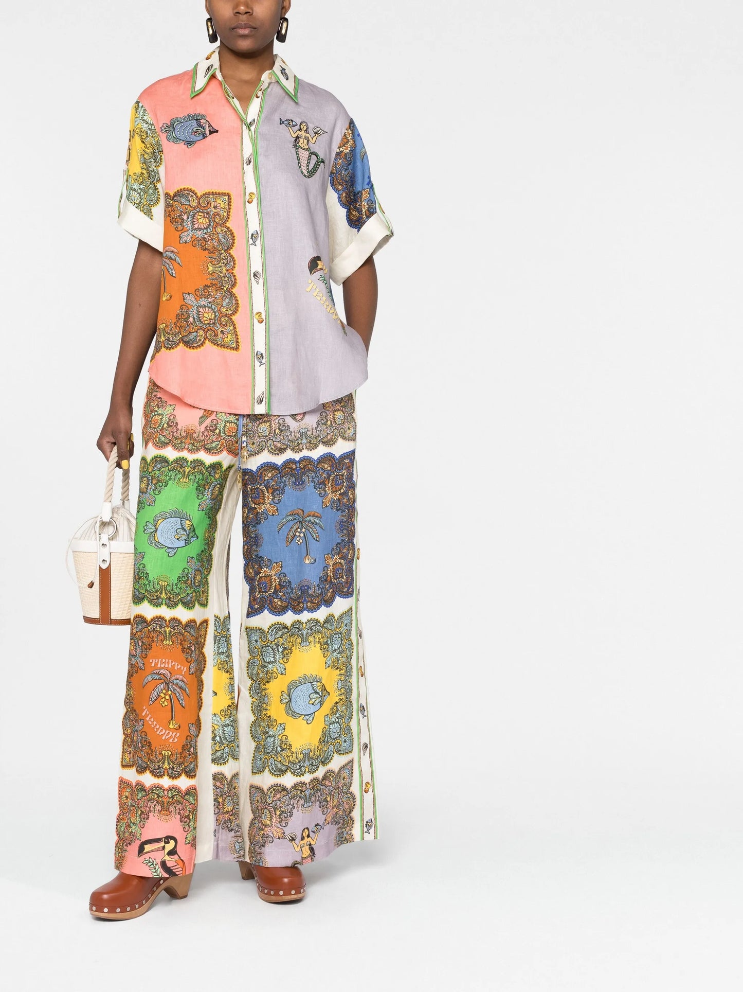 Trippy Troppo palazzo trousers