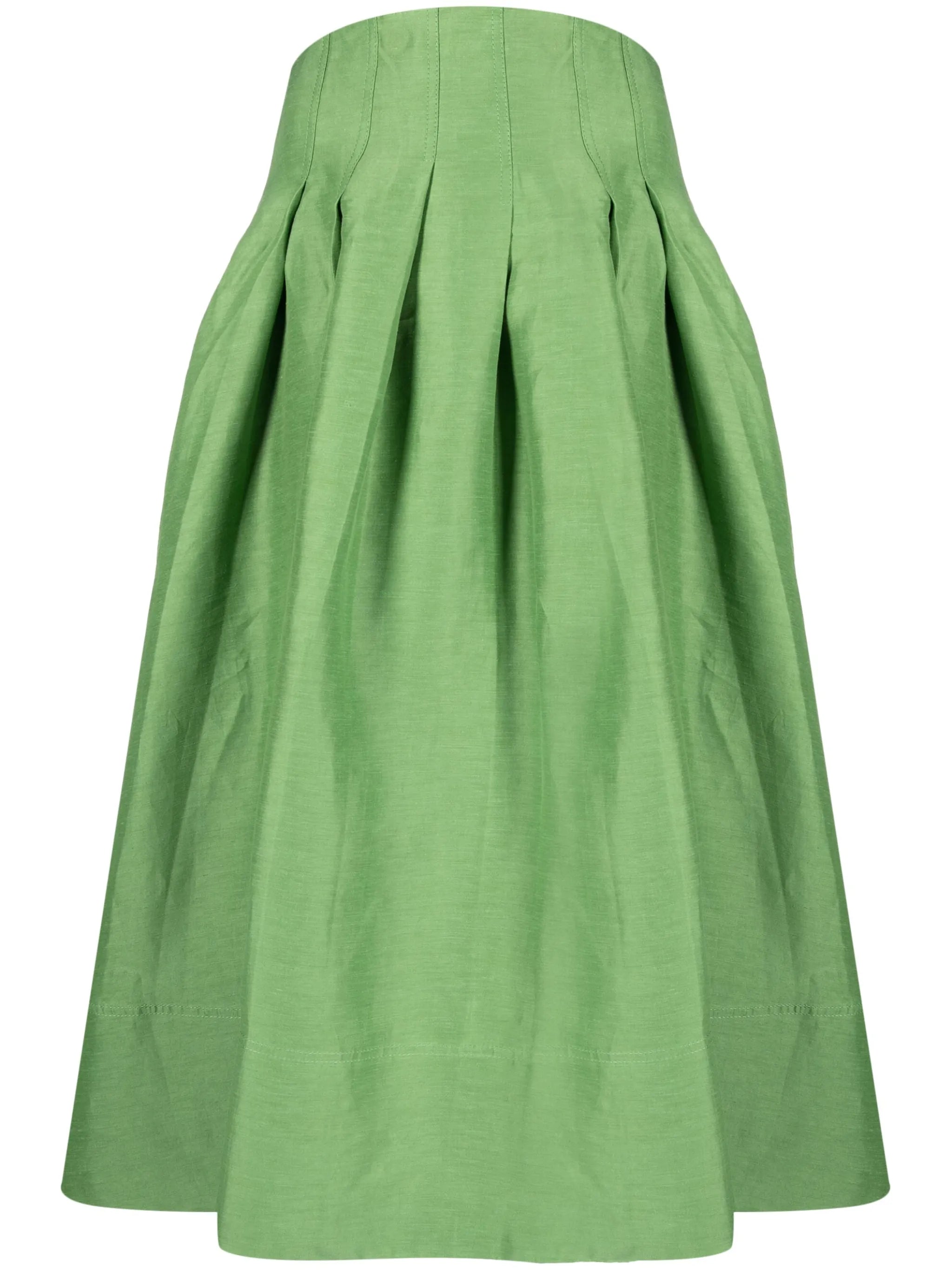 Paradiso pleated midi skirt