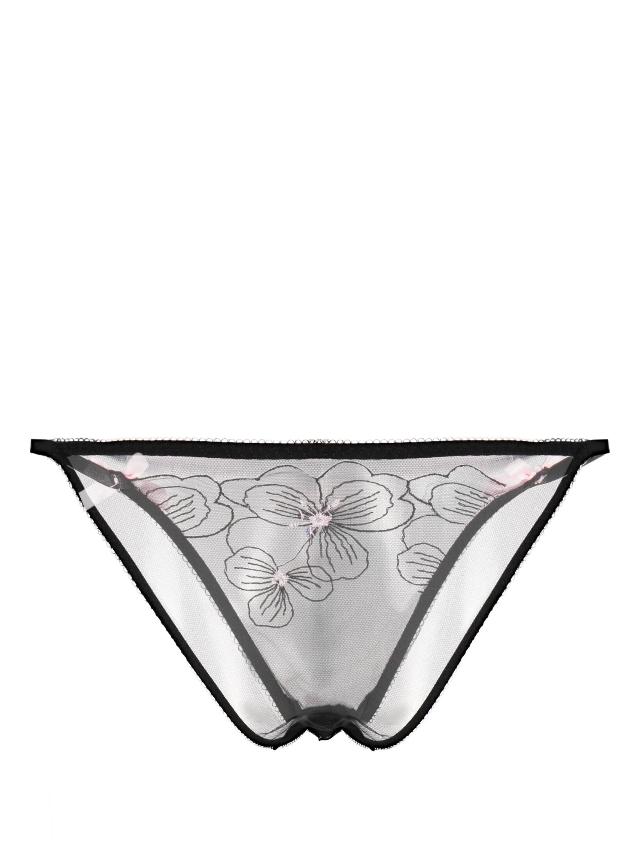 lace-panel bow-detail briefs