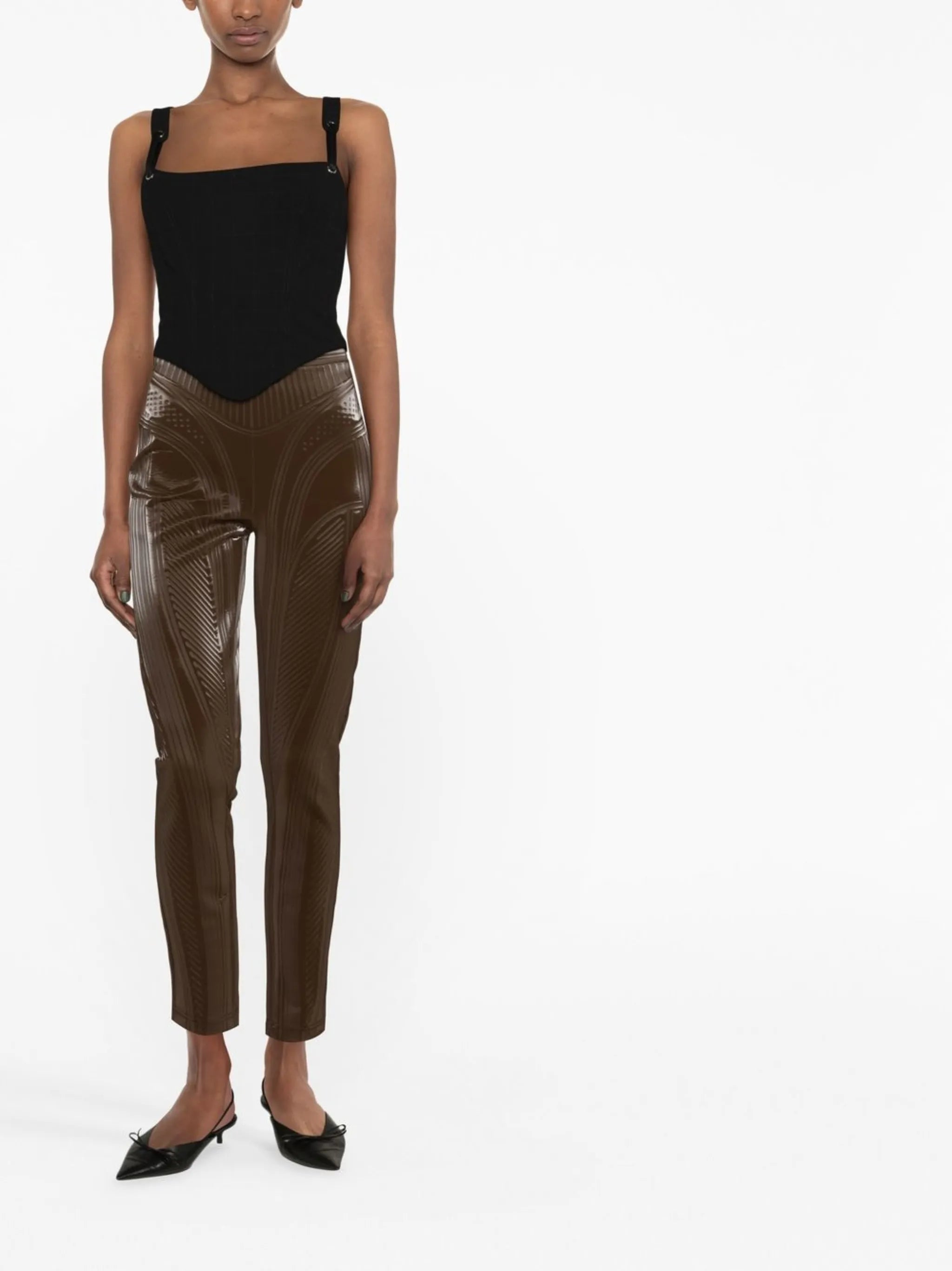 high-waisted trousers