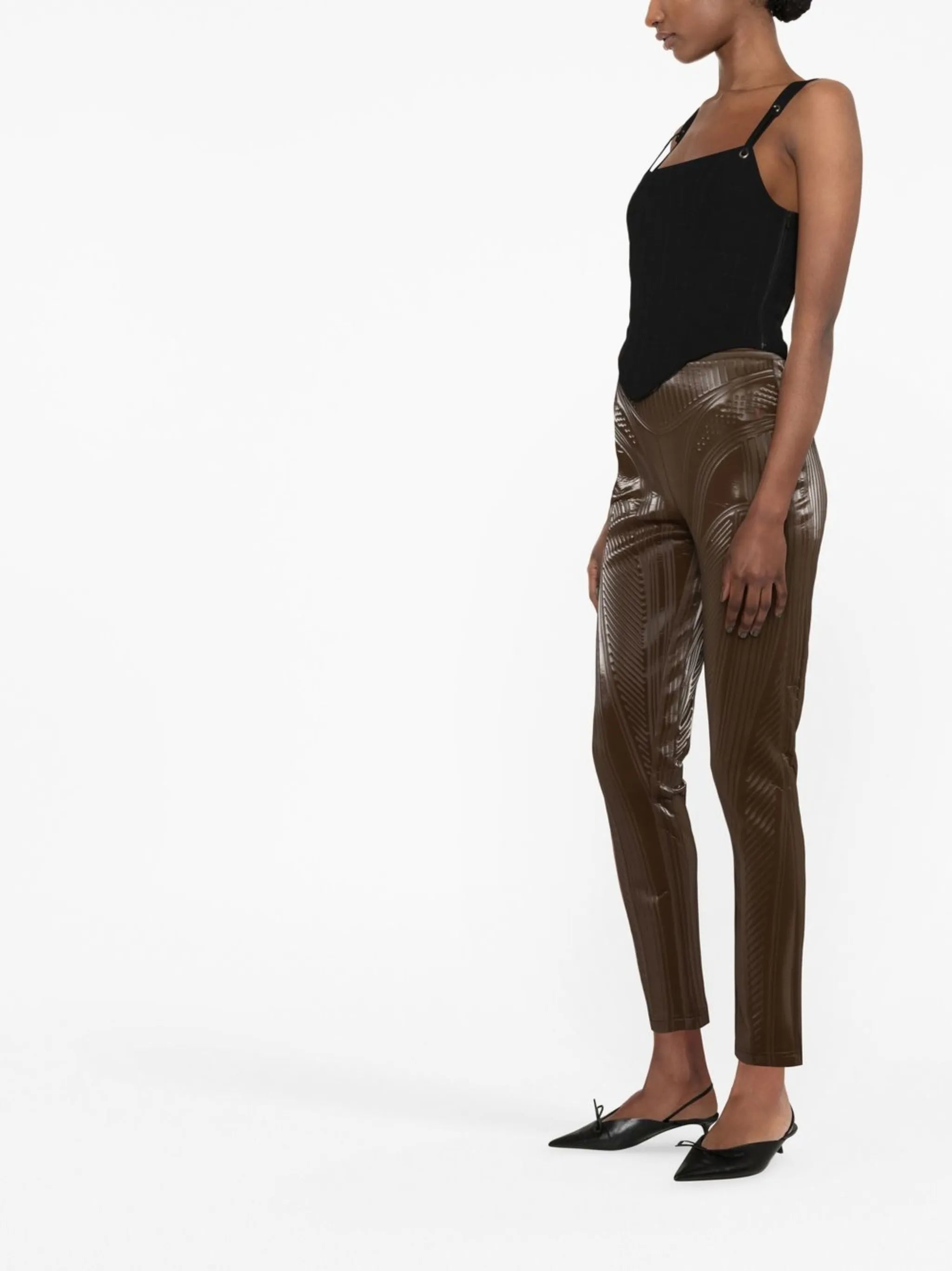high-waisted trousers
