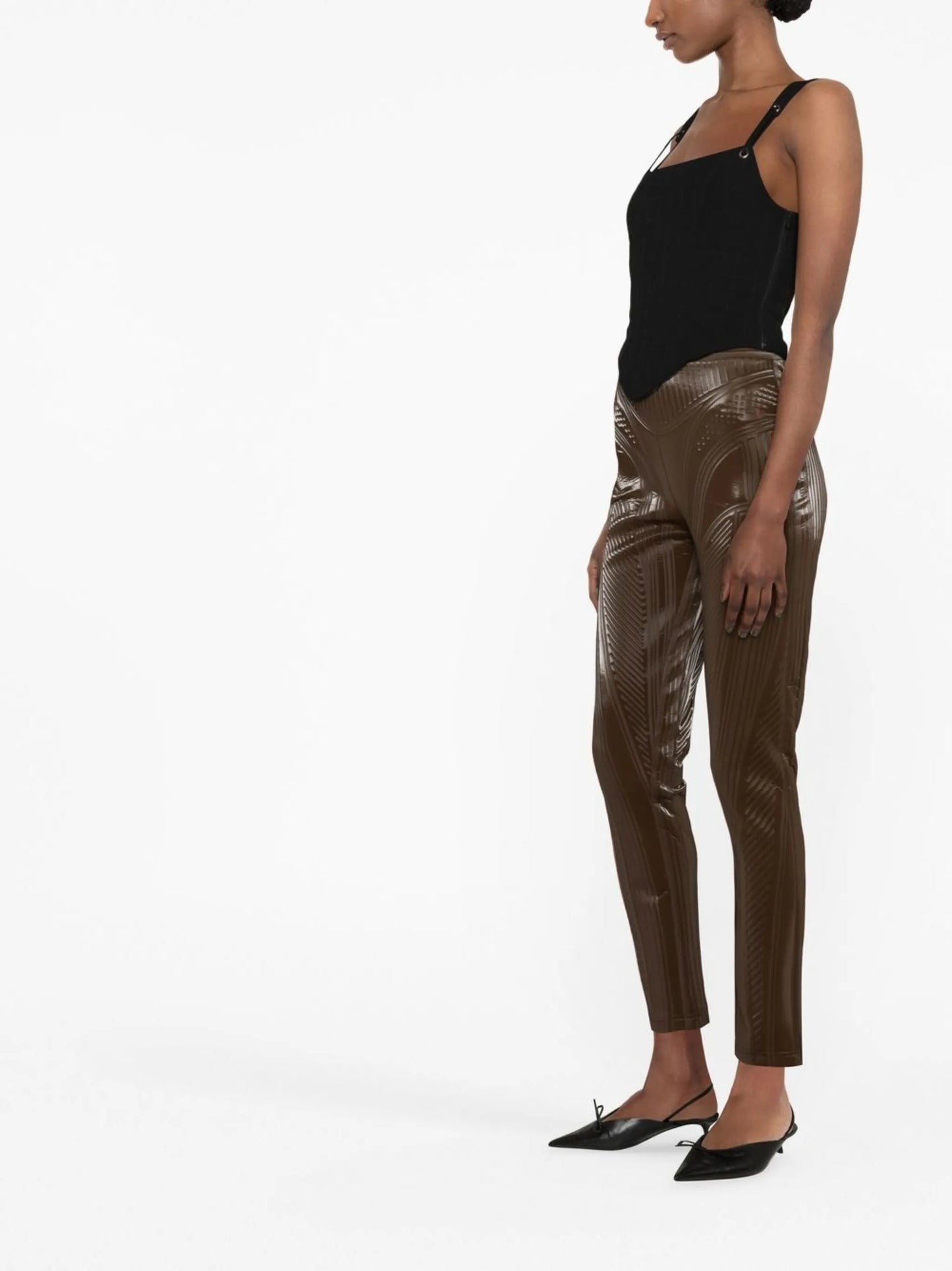 high-waisted trousers