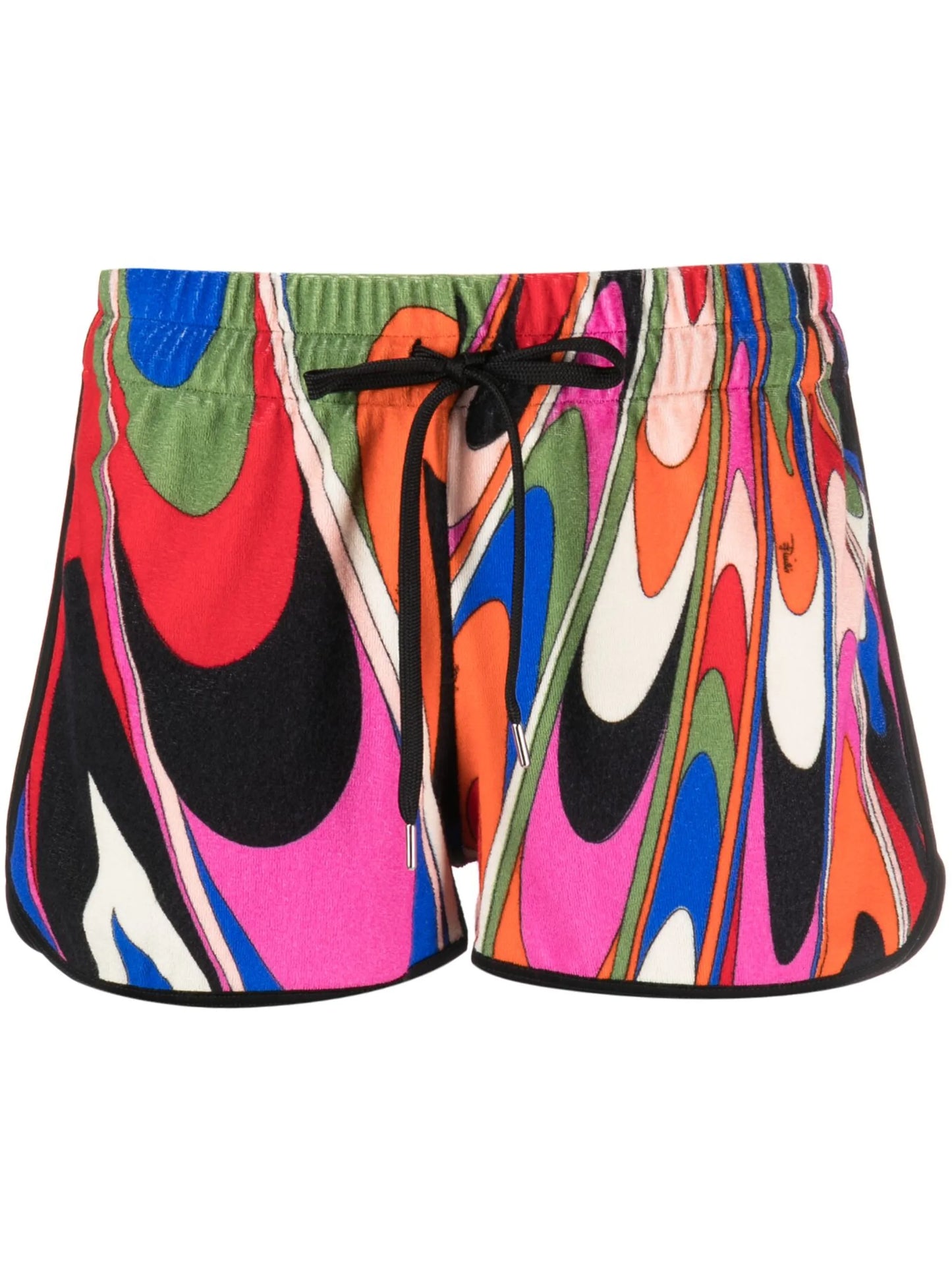 Onde-print drawstring shorts
